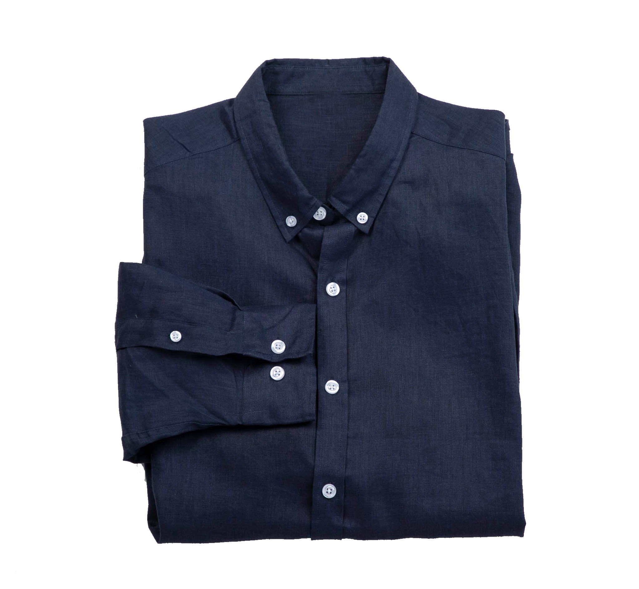 Linen Shirt - Navy by Bermies
