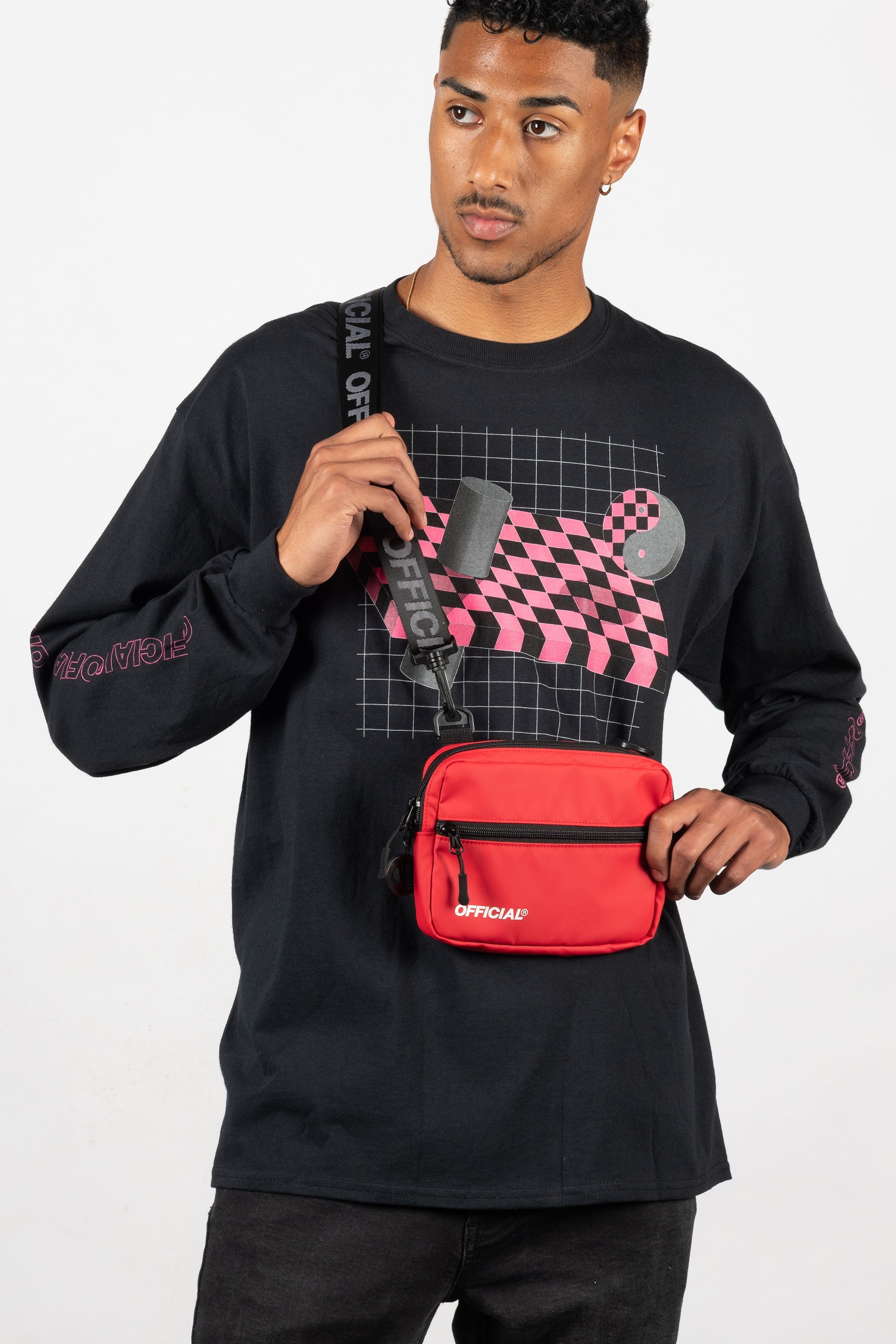 Neck Utility Shoulder Bag - Red by The Official Brand