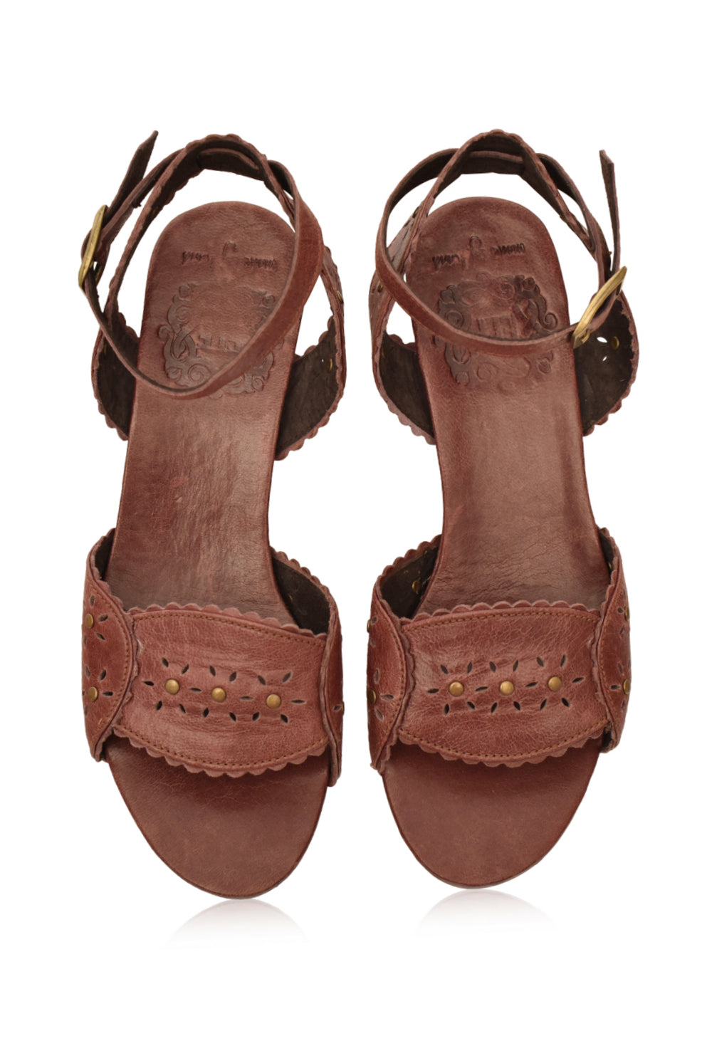 Paloma Leather Heel Sandals by Bali ELF