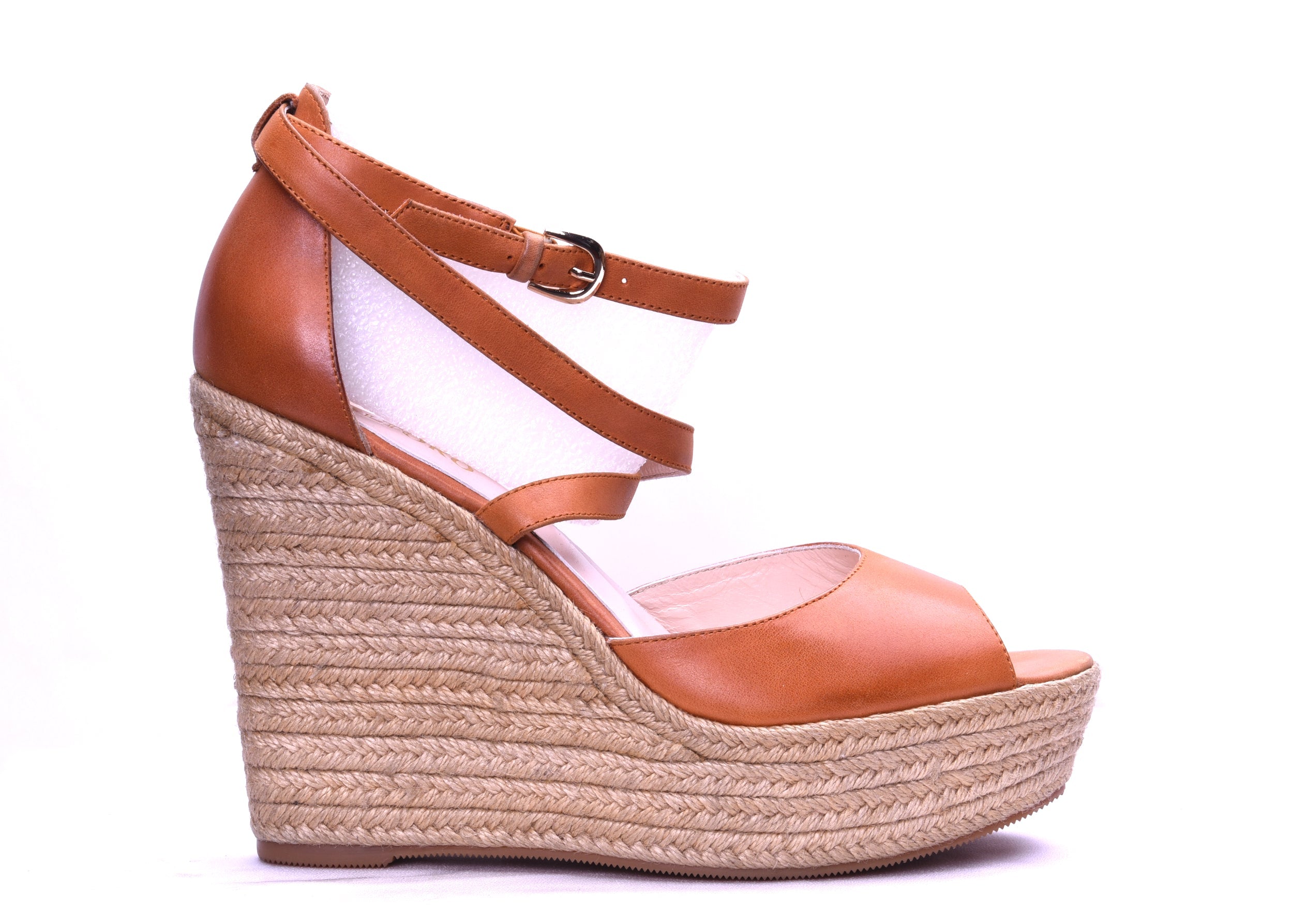 Stella- Brown Wedge Sandals-0
