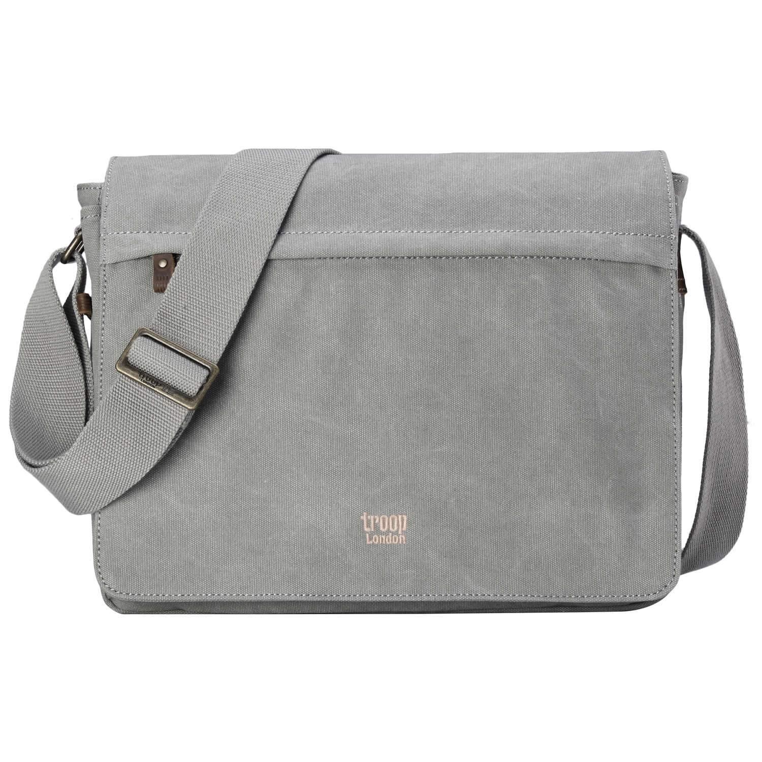 TRP0240 Troop London Classic Canvas Laptop Messenger Bag - 16.5'' Diagonally-19
