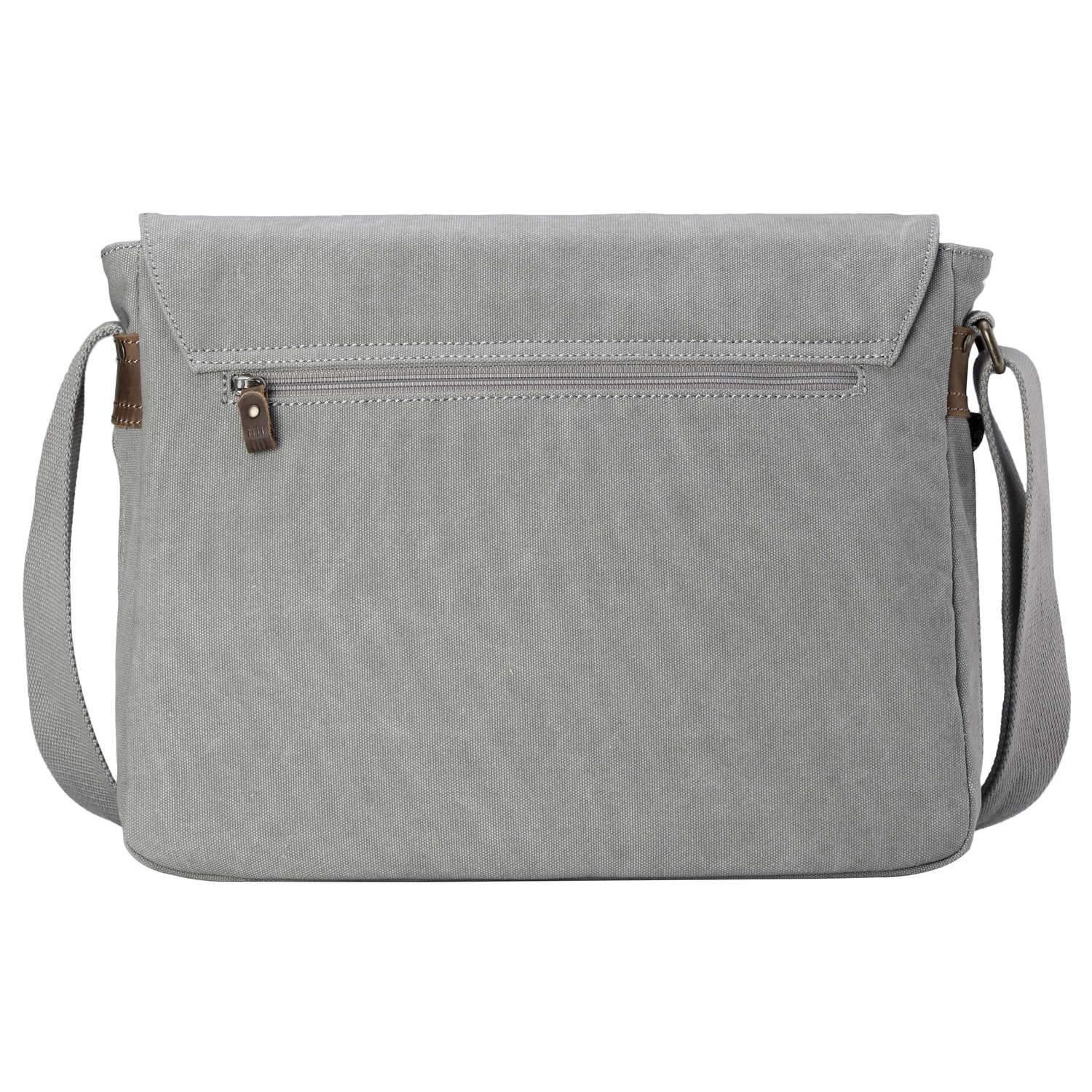 TRP0240 Troop London Classic Canvas Laptop Messenger Bag - 16.5'' Diagonally-21