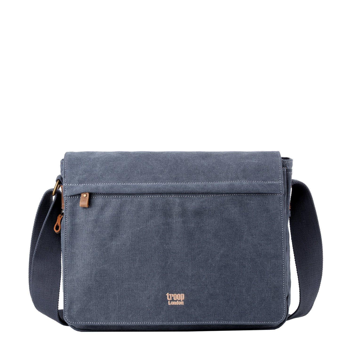 TRP0240 Troop London Classic Canvas Laptop Messenger Bag - 16.5'' Diagonally-2
