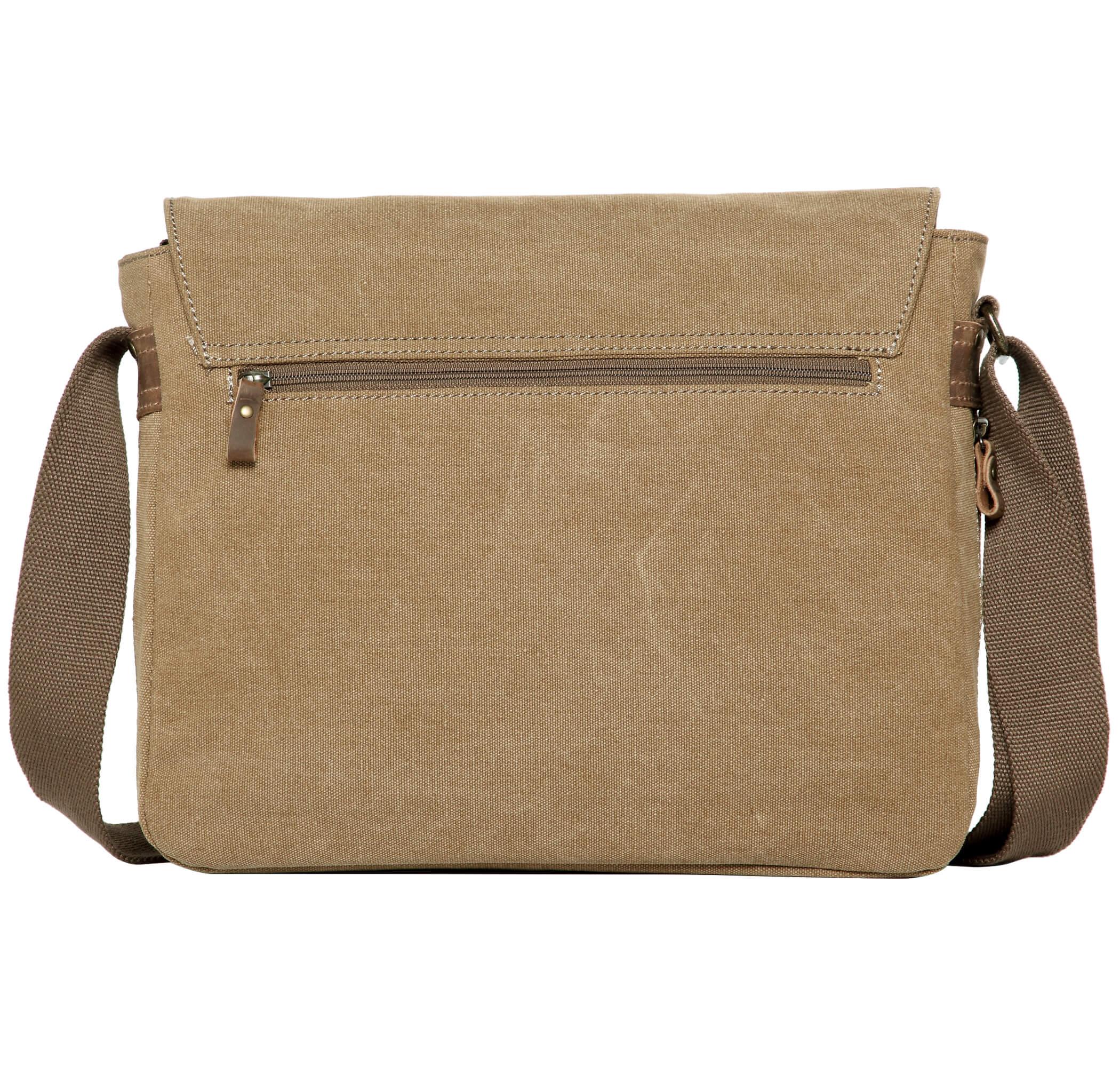 TRP0240 Troop London Classic Canvas Laptop Messenger Bag - 16.5'' Diagonally-16