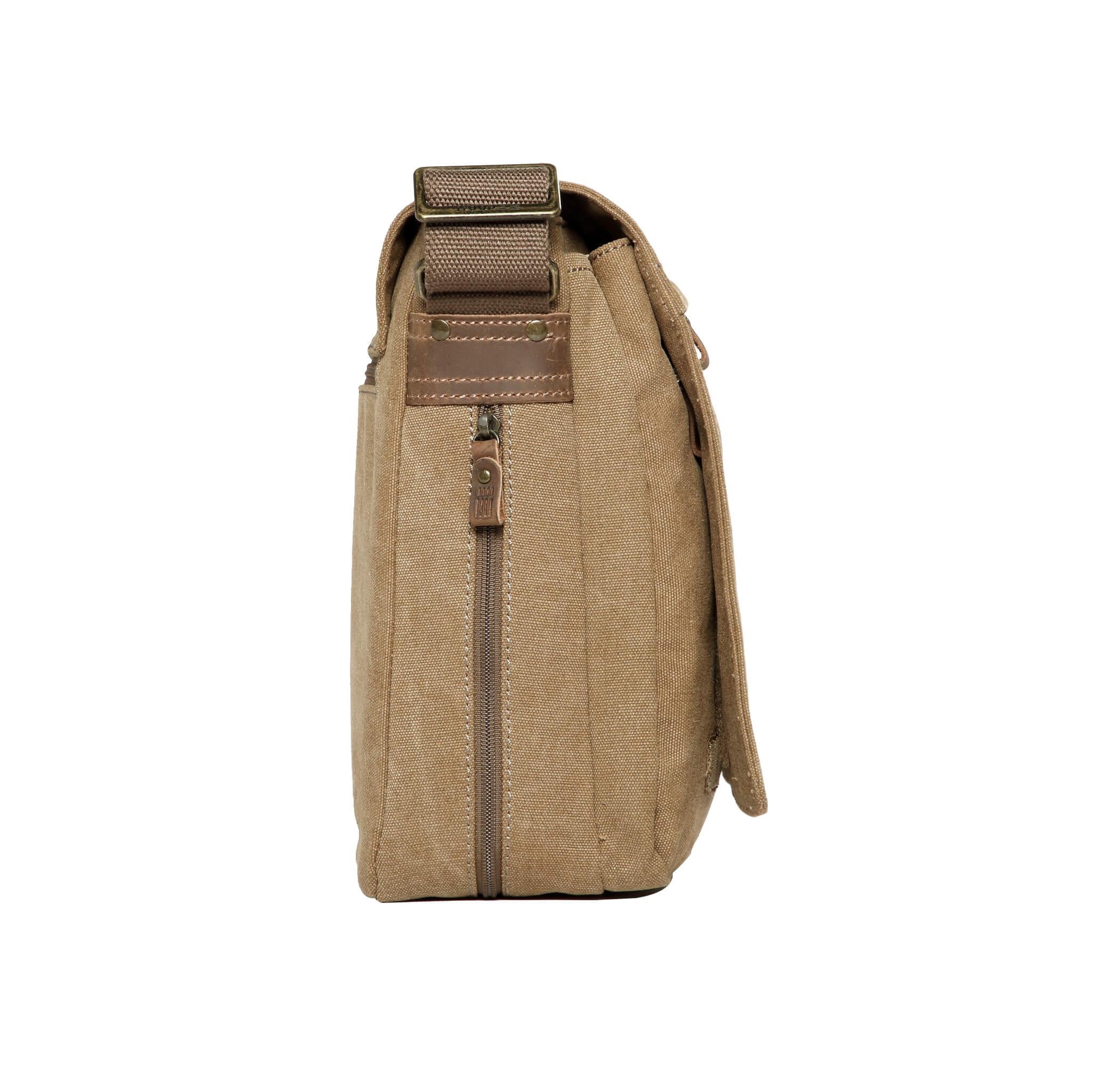 TRP0240 Troop London Classic Canvas Laptop Messenger Bag - 16.5'' Diagonally-17