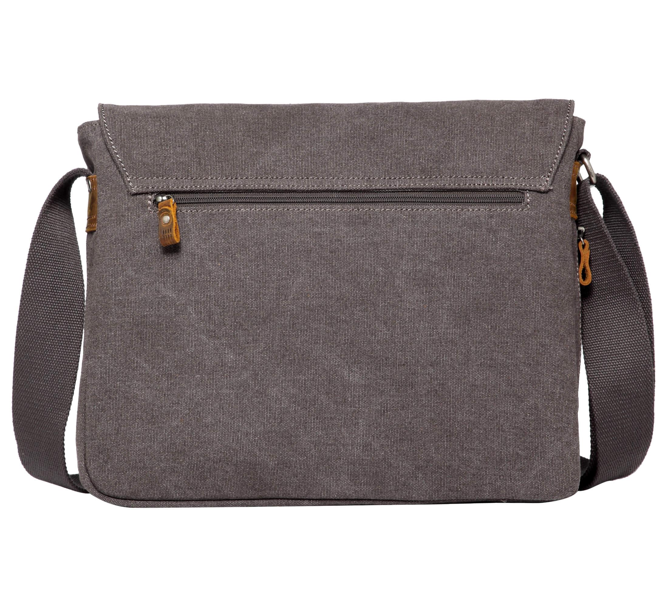 TRP0240 Troop London Classic Canvas Laptop Messenger Bag - 16.5'' Diagonally-8