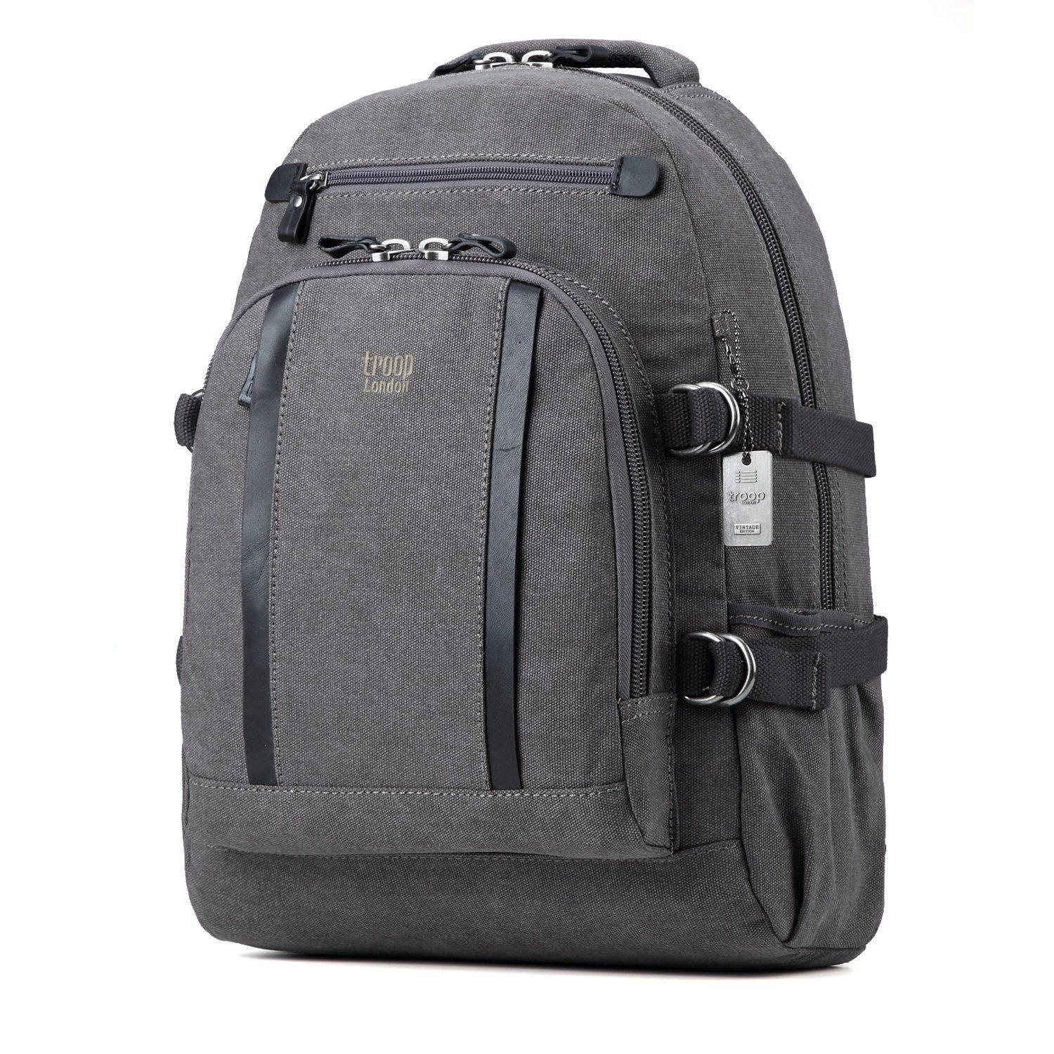 TRP0257 Troop London Classic Canvas Laptop Backpack - Large-7