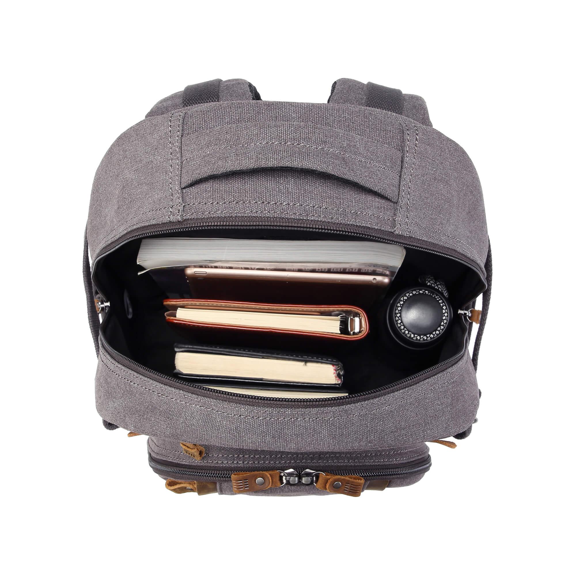 TRP0257 Troop London Classic Canvas Laptop Backpack - Large-34