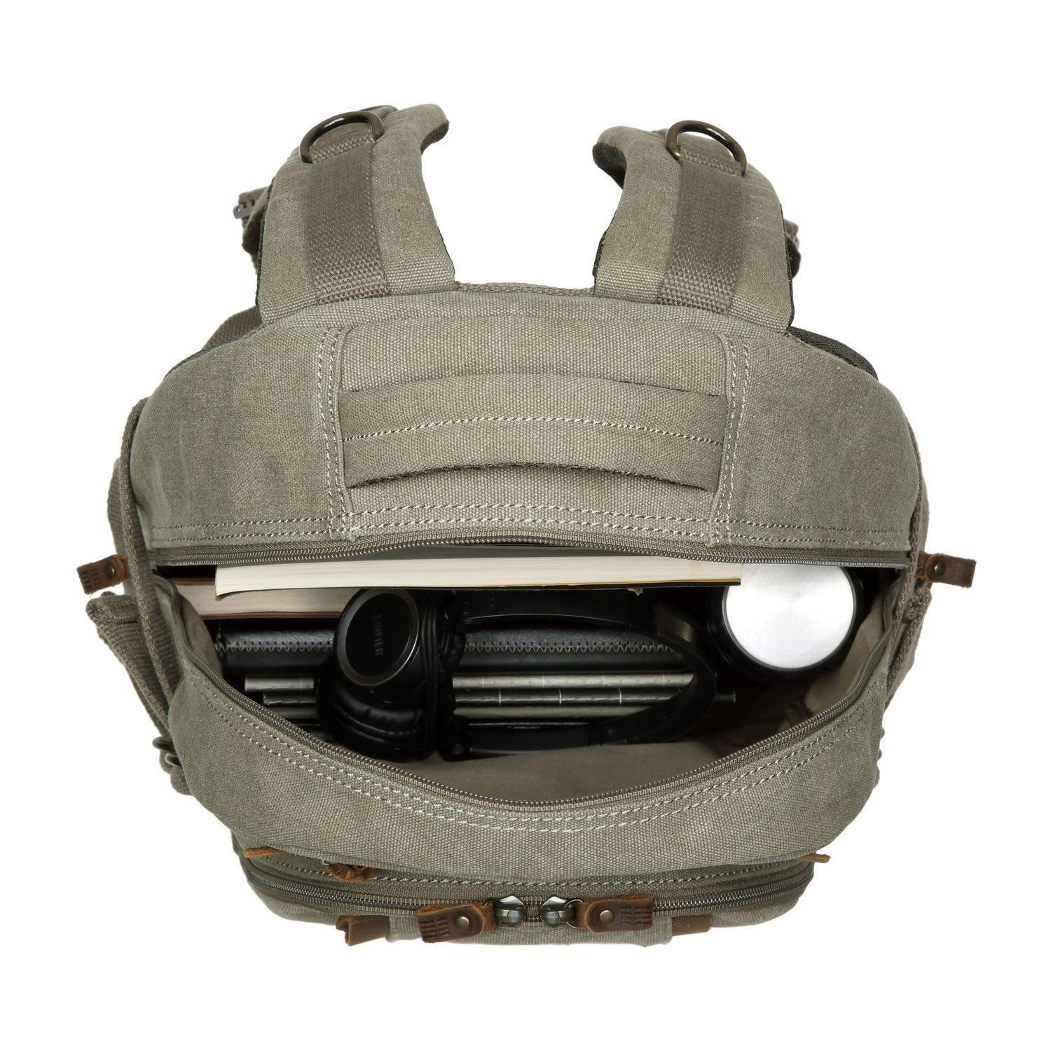 TRP0257 Troop London Classic Canvas Laptop Backpack - Large-16