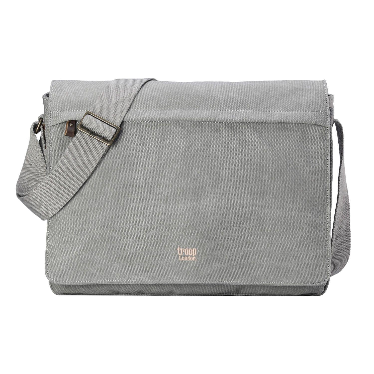 TRP0371 Troop London Classic Canvas Laptop Large Messenger Bag - 18'' Diagonally-7