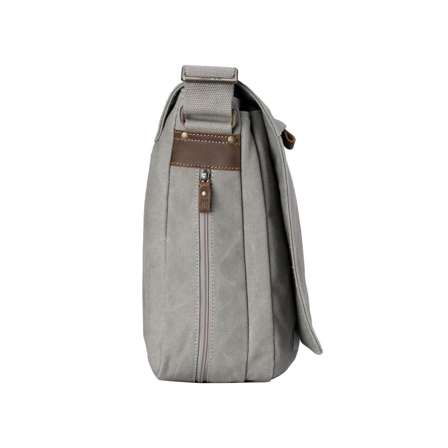 TRP0371 Troop London Classic Canvas Laptop Large Messenger Bag - 18'' Diagonally-9
