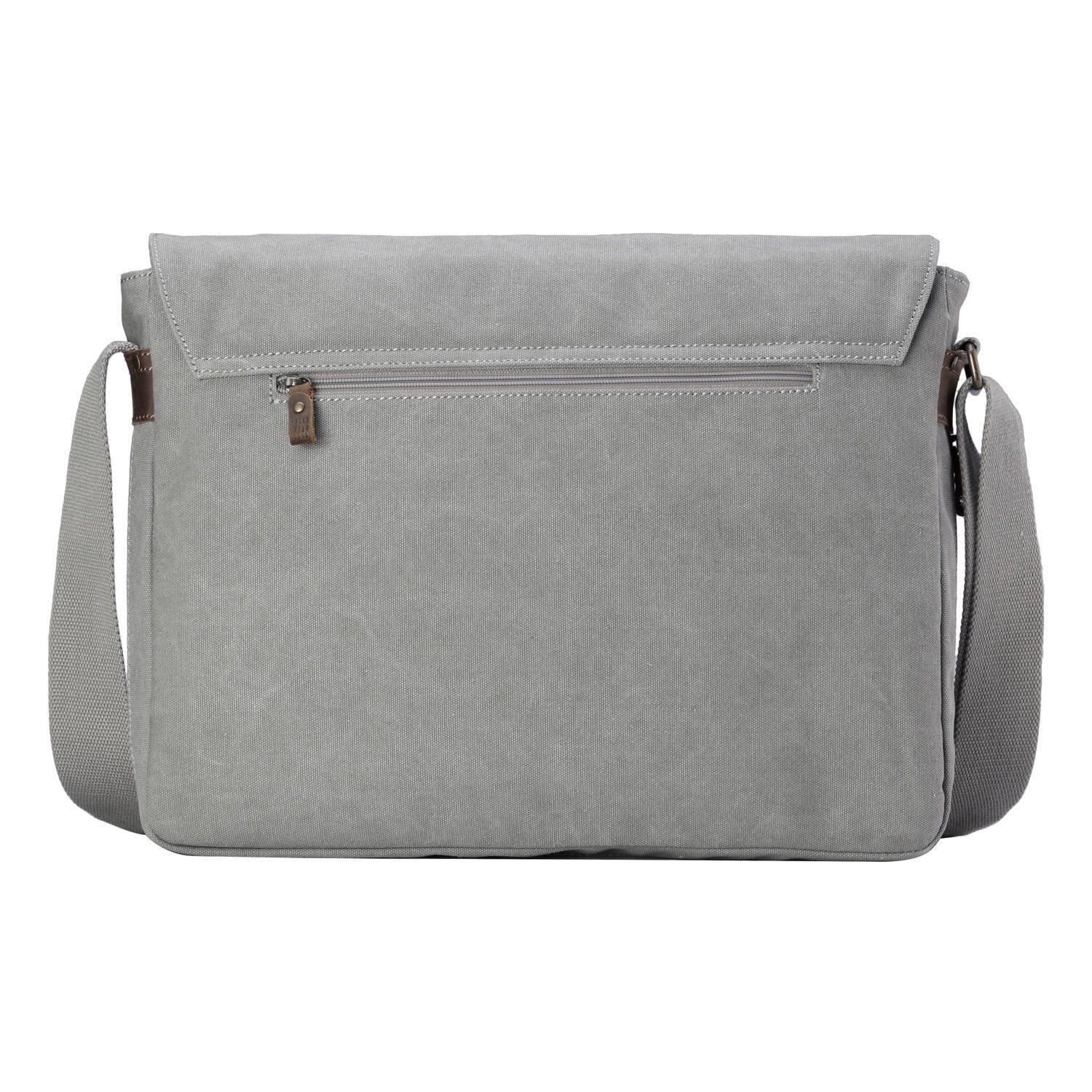 TRP0371 Troop London Classic Canvas Laptop Large Messenger Bag - 18'' Diagonally-10