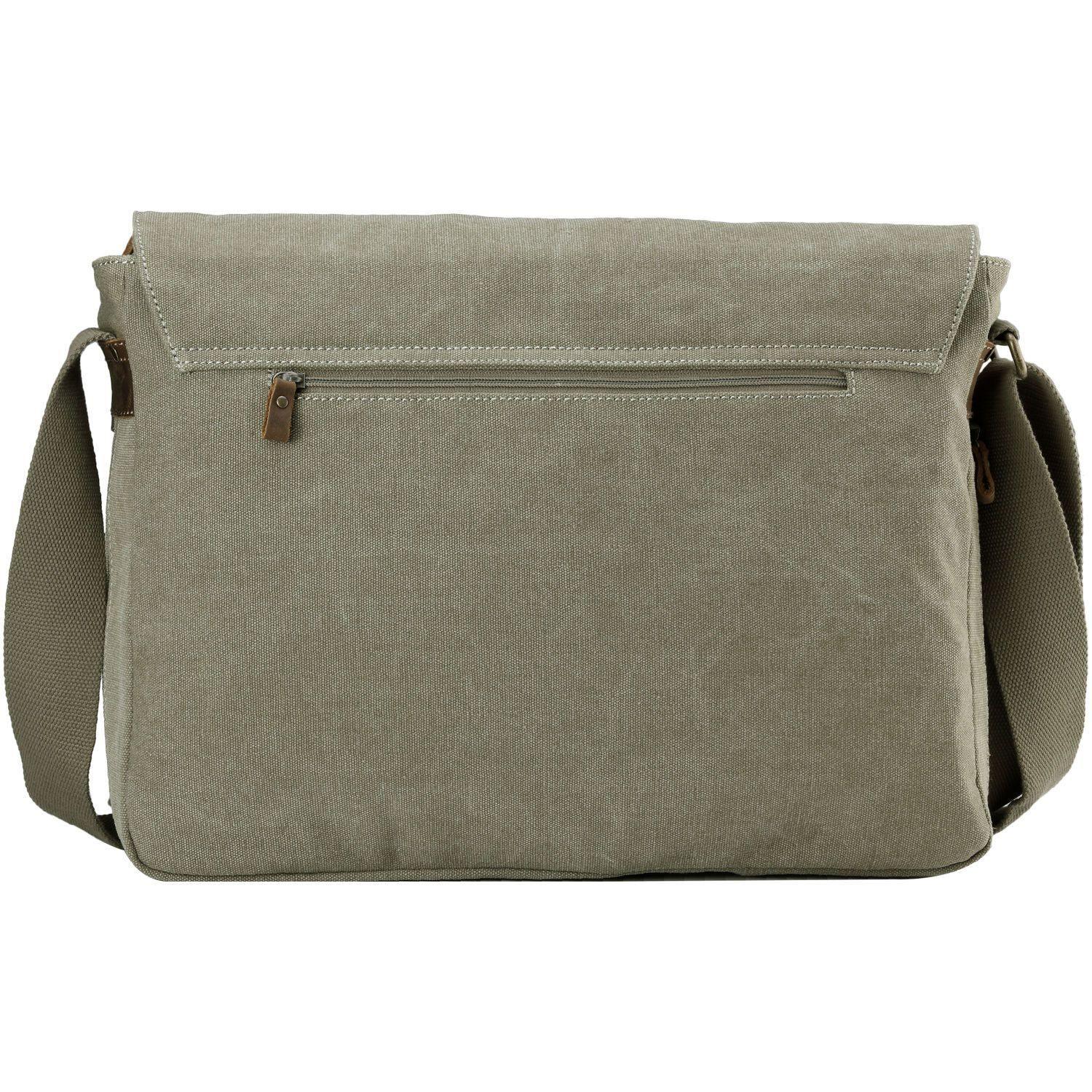 TRP0371 Troop London Classic Canvas Laptop Large Messenger Bag - 18'' Diagonally-15