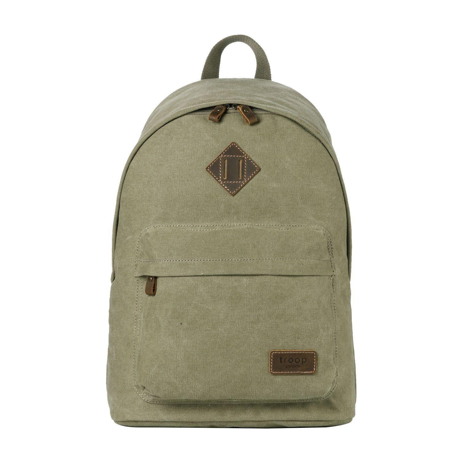 TRP0384 Troop London Heritage Canvas Backpack, Casual Daypack-34