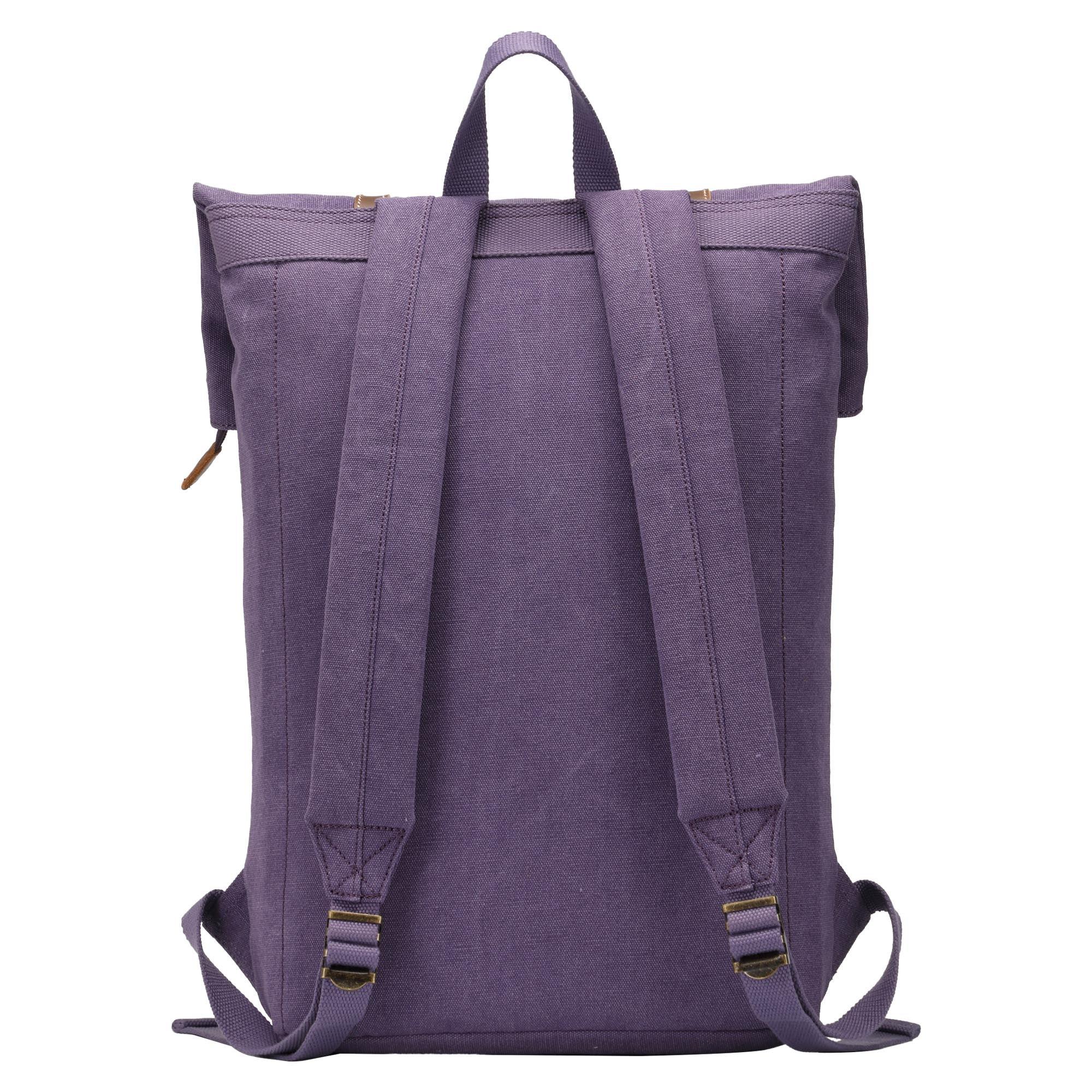 TRP0425 Troop London Heritage Canvas 15" Laptop Backpack, Smart Casual Daypack with Foldable Top-51