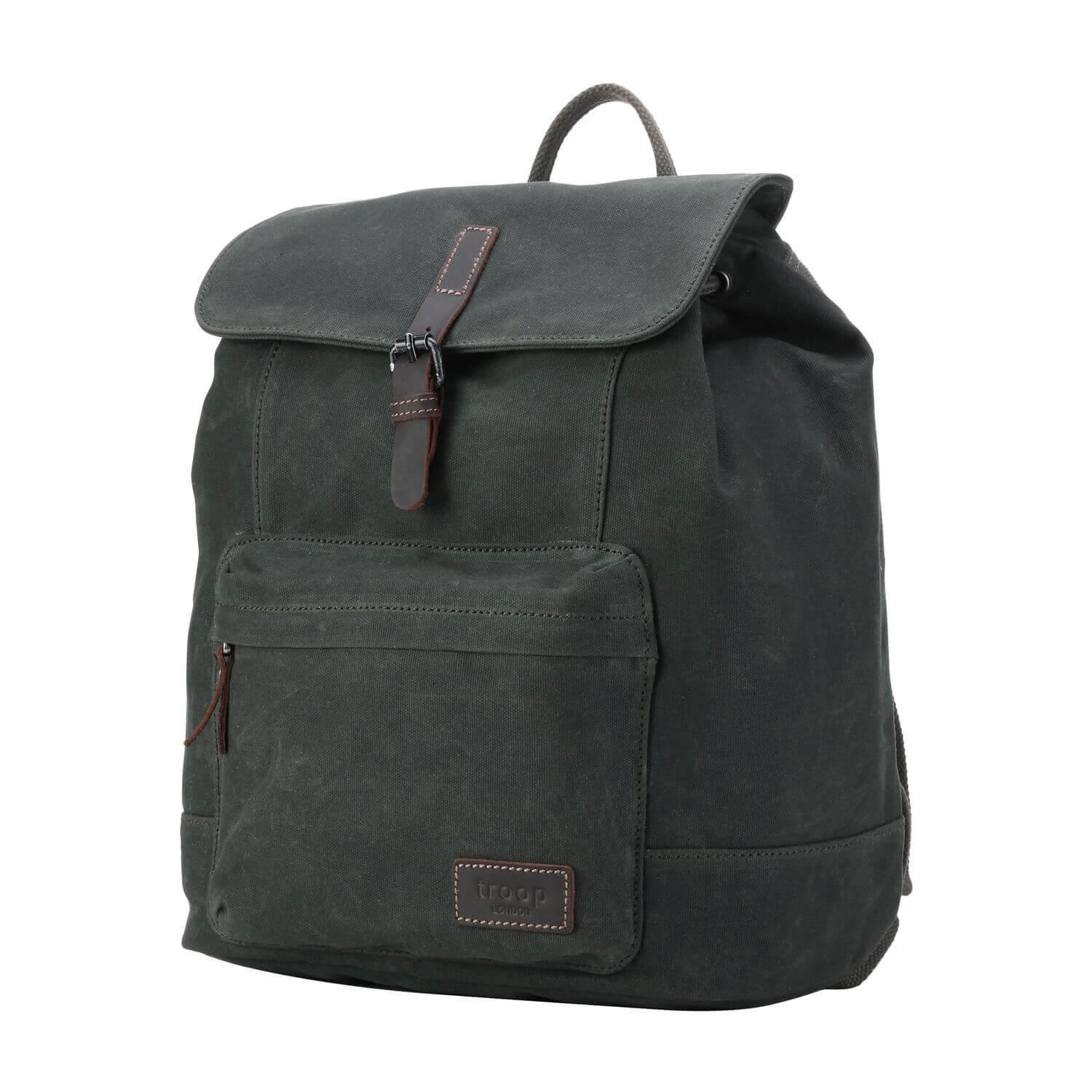 TRP0442 Troop London Heritage Canvas Laptop Backpack, Smart Casual Daypack, Tablet Friendly Backpack-18