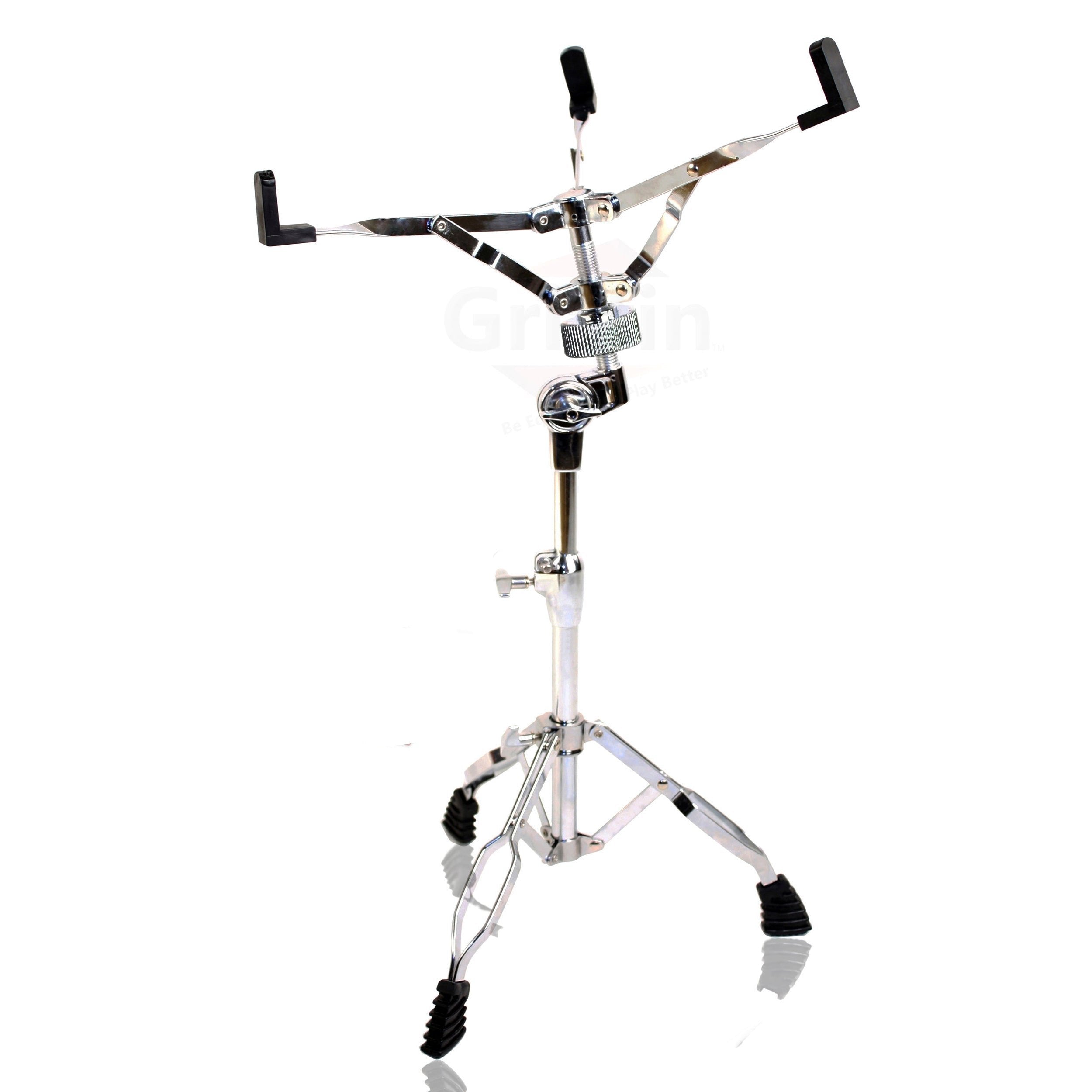 Snare Drum Set  - Includes Snare Stand, 2 Pairs of Maple Drum Sticks & Drum Key | Wood Shell Drum Set, Chrome Holder Acoustic Marching Percussion Musical Instrument Practice Package