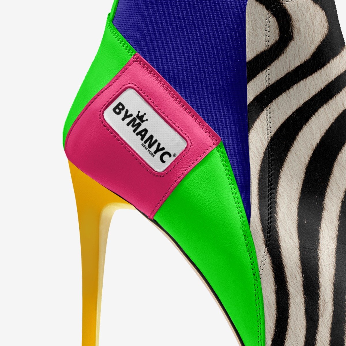 Vegan Heeled Shoe Women BYMANYC ® New York Chelsea Noir Edge-2