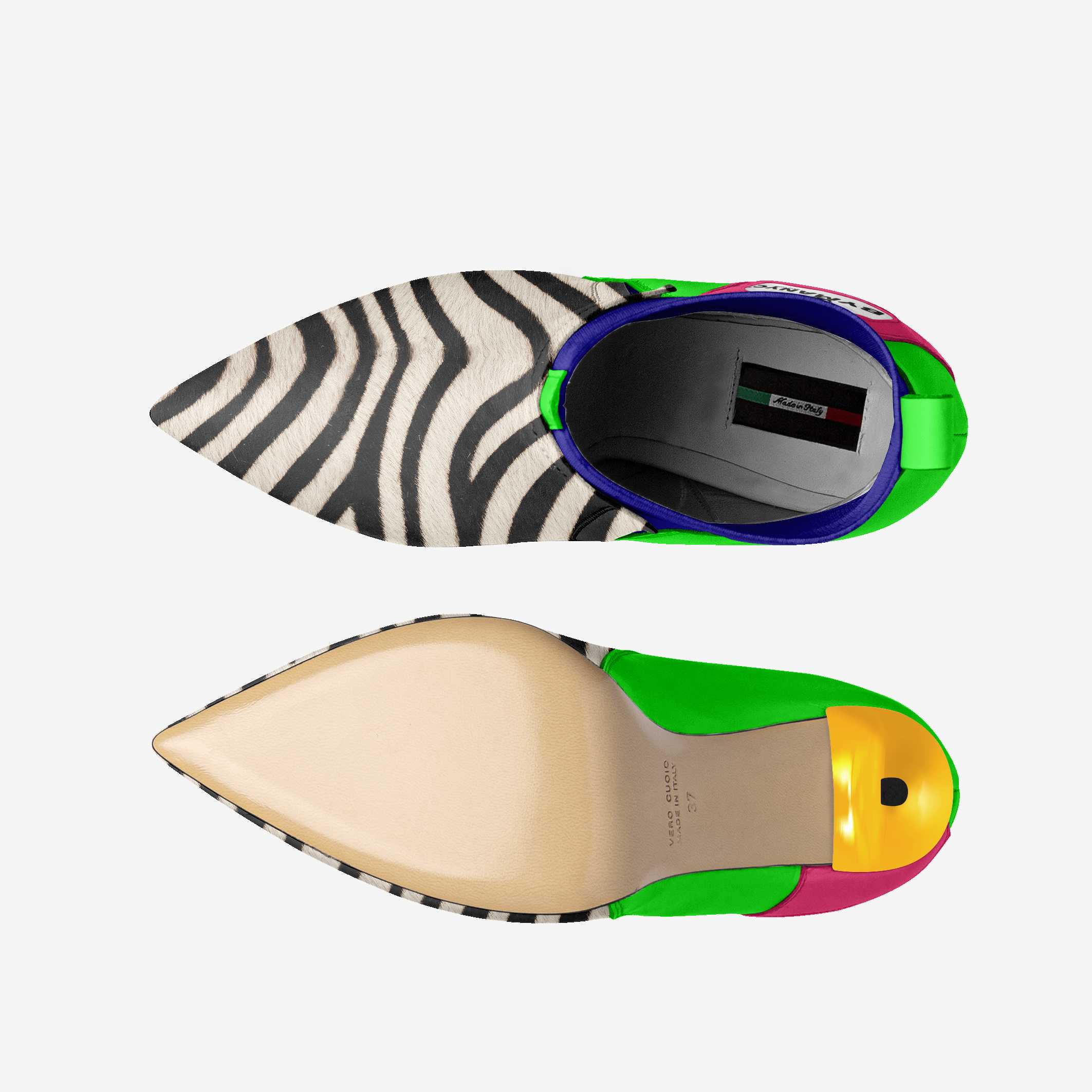 Vegan Heeled Shoe Women BYMANYC ® New York Chelsea Noir Edge-3