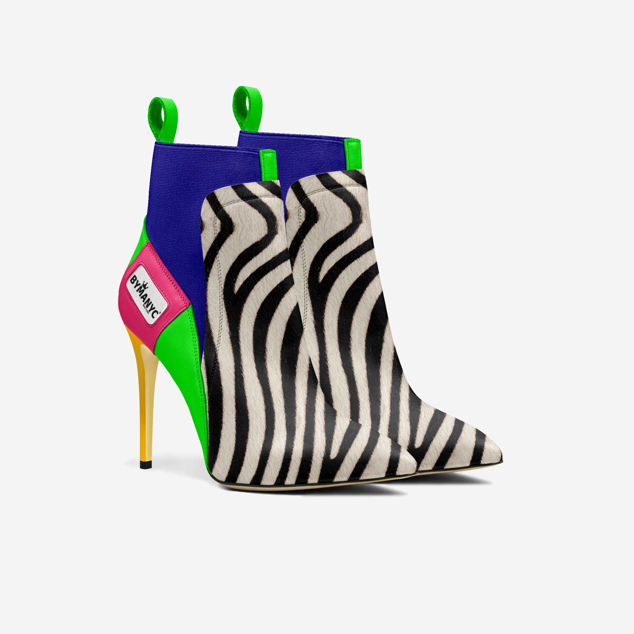 Vegan Heeled Shoe Women BYMANYC ® New York Chelsea Noir Edge-1