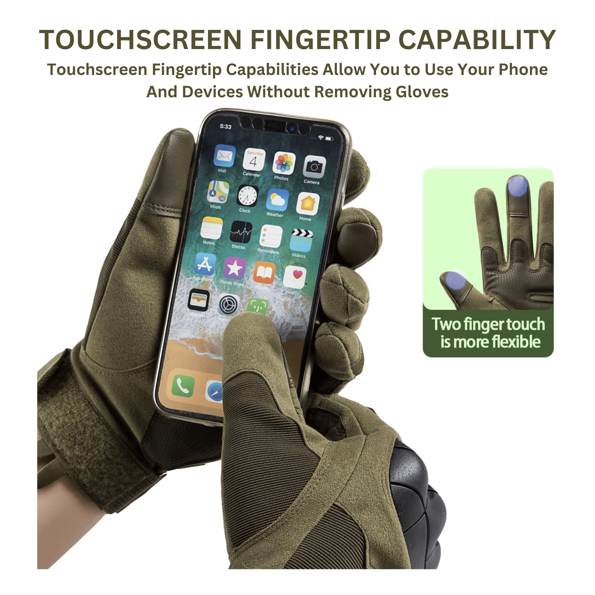 Tactical Military Airsoft Gloves for Outdoor Sports, Paintball, and Motorcycling with Touchscreen Fingertip Capability-18