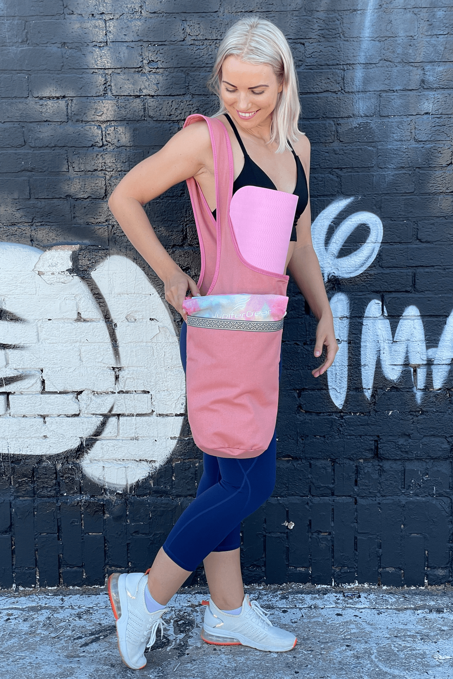 Yoga Mat Carrying Tote Bag with Large Pockets-16