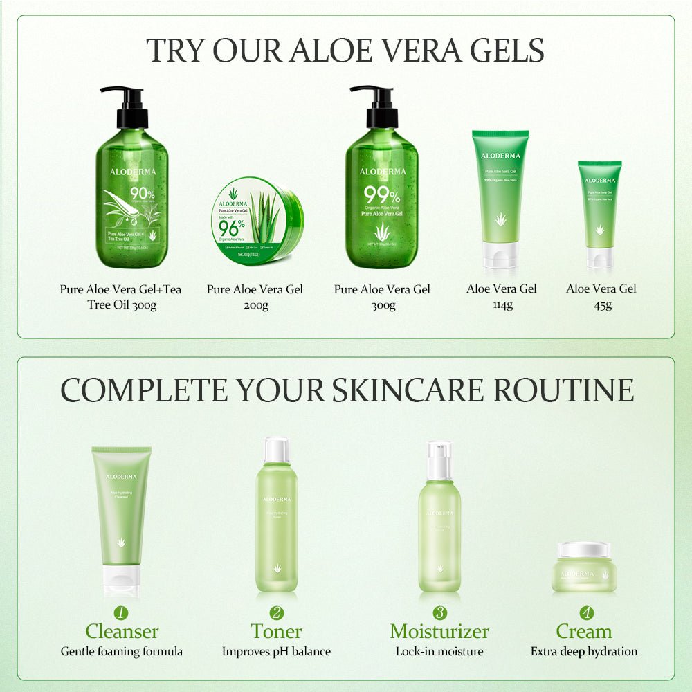 ALODERMA Pure Aloe Vera Gel + Tea Tree Oil - AloeCure