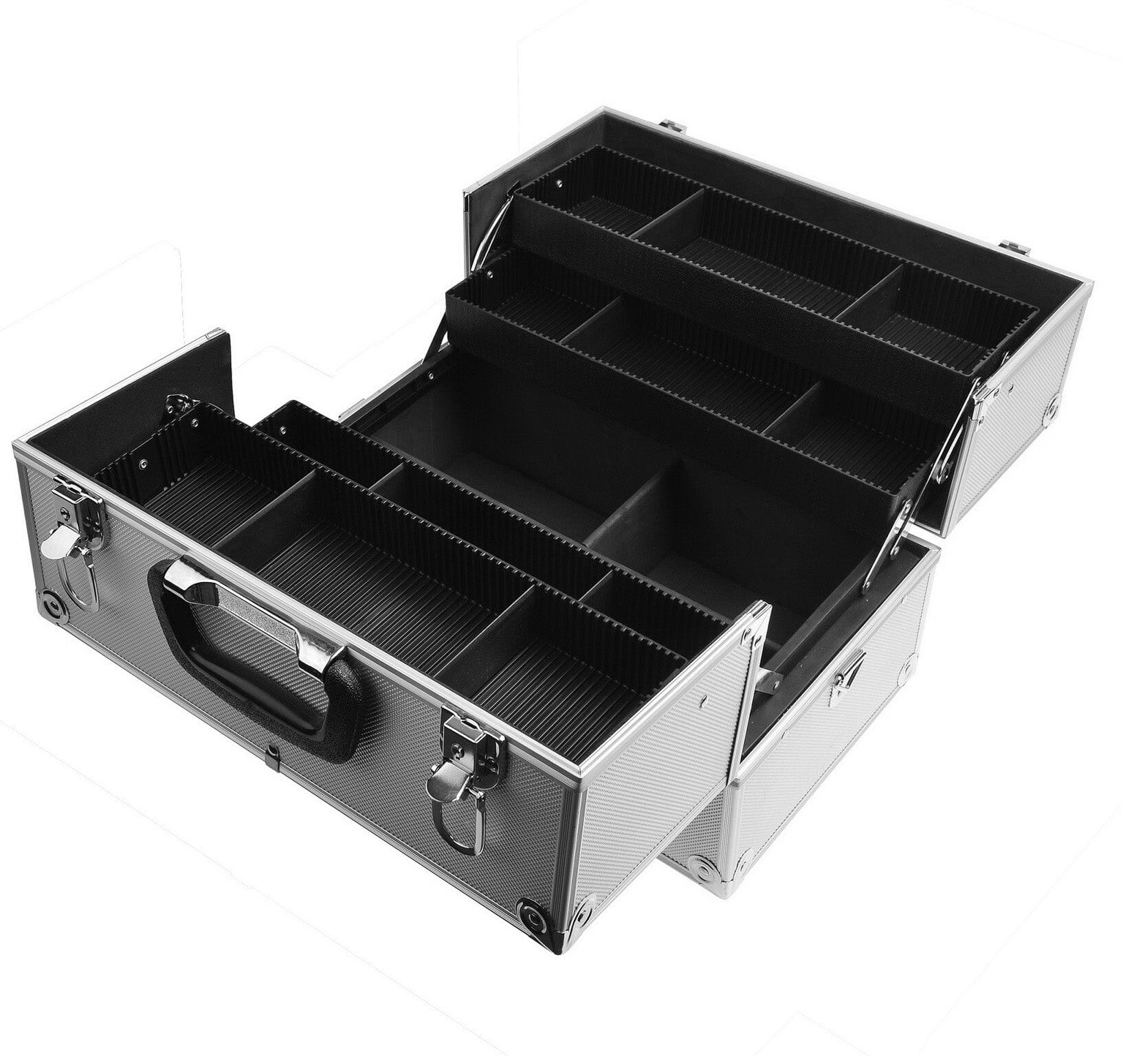 Essential Pro Makeup Train Case with Shoulder Strap and Locks-1