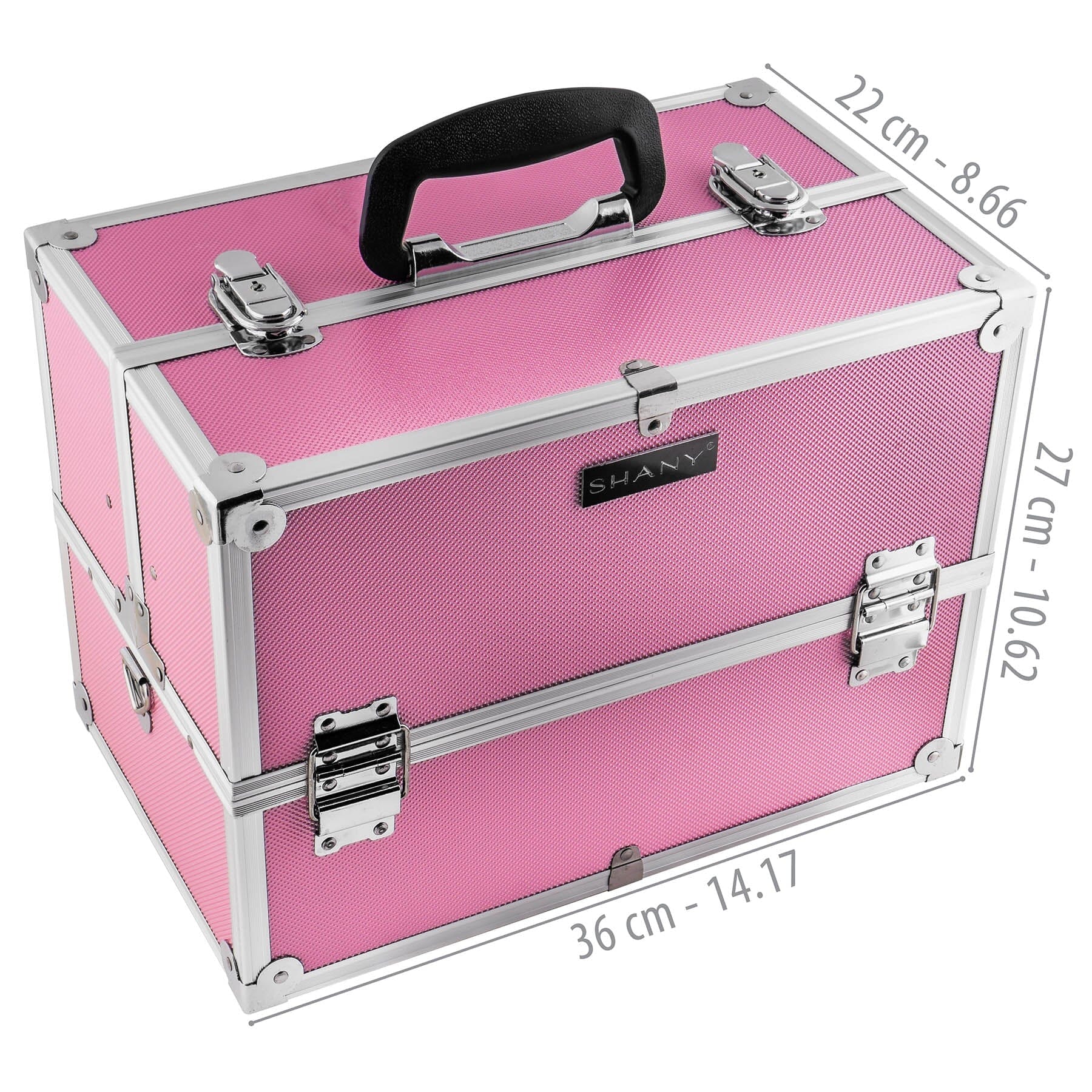 Essential Pro Makeup Train Case with Shoulder Strap and Locks-14