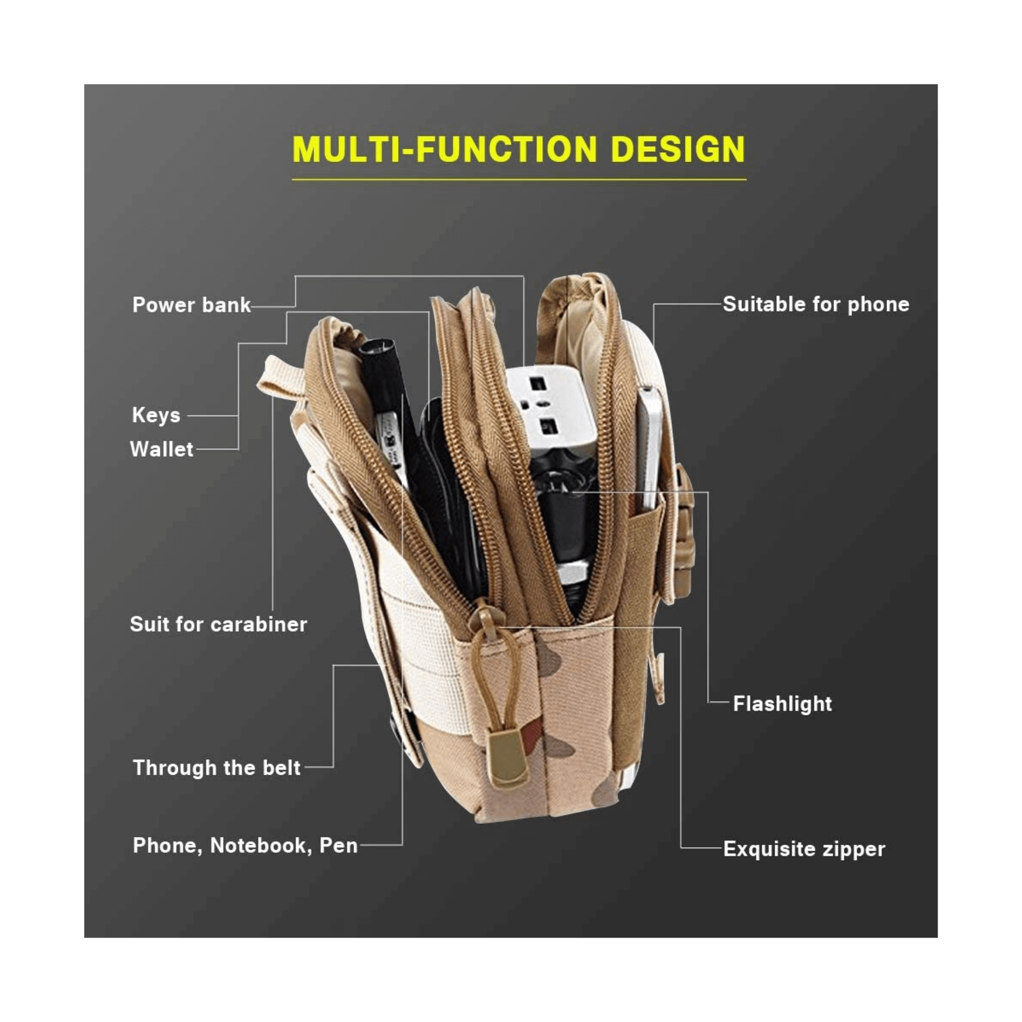 Tactical MOLLE Pouch & Waist Bag for Hiking & Outdoor Activities-40