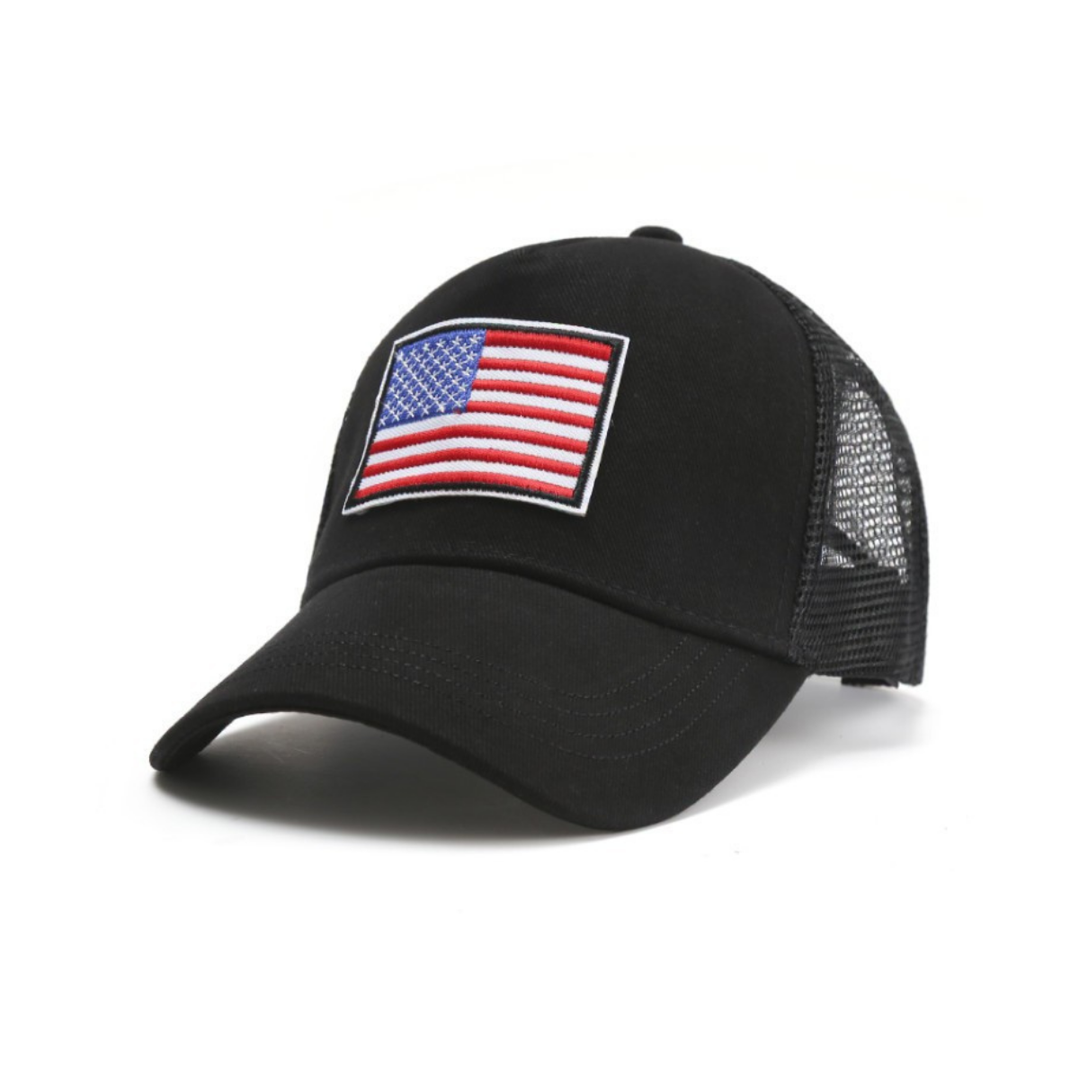 American Flag Trucker Hat with Adjustable Strap-28
