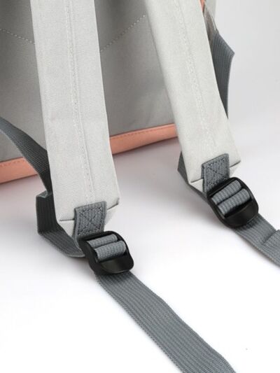 Himawari Contrast Waterproof Canvas Backpack Bag with Side Pockets Bags