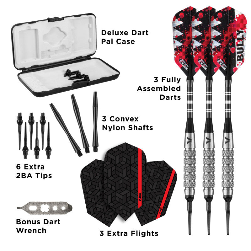 Viper Bully Darts 80% Tungsten Soft Tip Dart Set 5 Knurled Rings 18 Grams-3