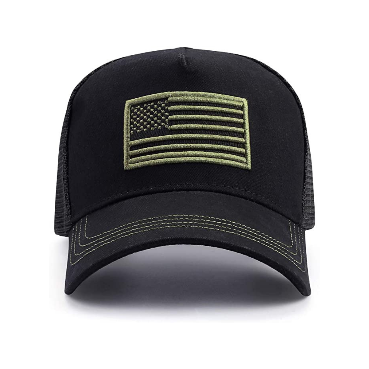 American Flag Trucker Hat with Adjustable Strap-7