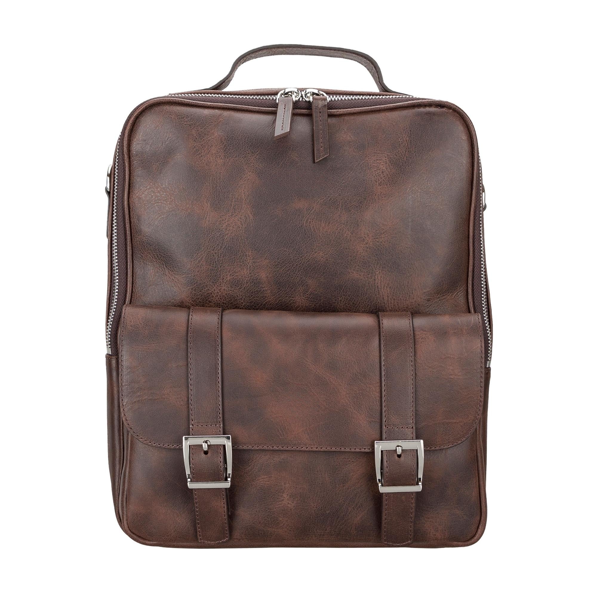 Elmira Leather Laptop Backpack for Men and Women-21