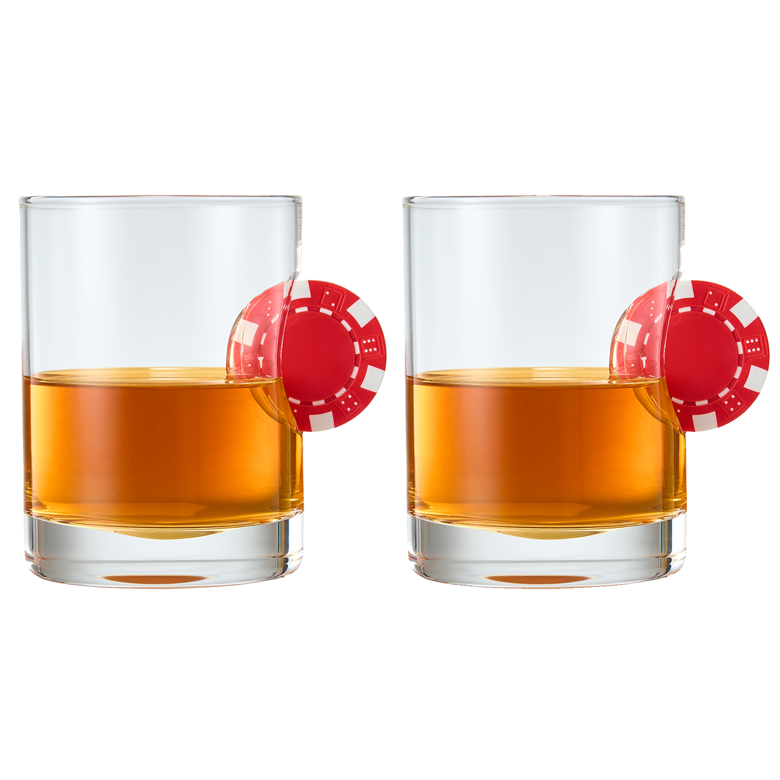 Poker Chip Whiskey & Wine Glasses | Set of 2 | -0