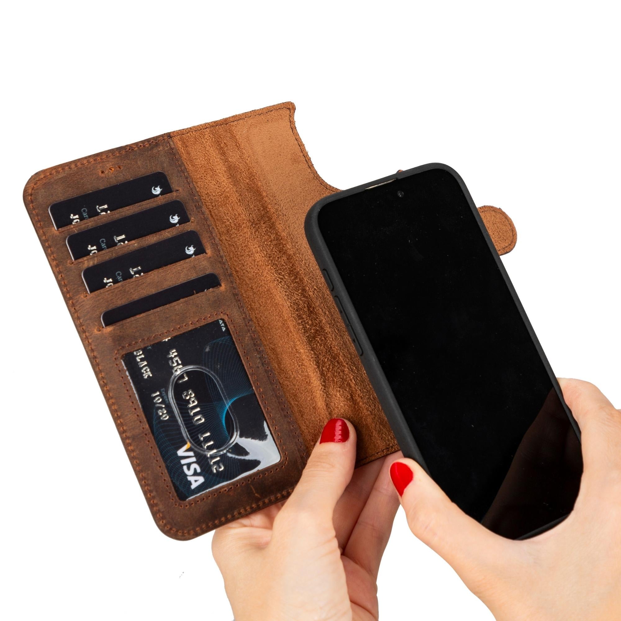 Casper Leather iPhone 15 Series Wallet Case-45