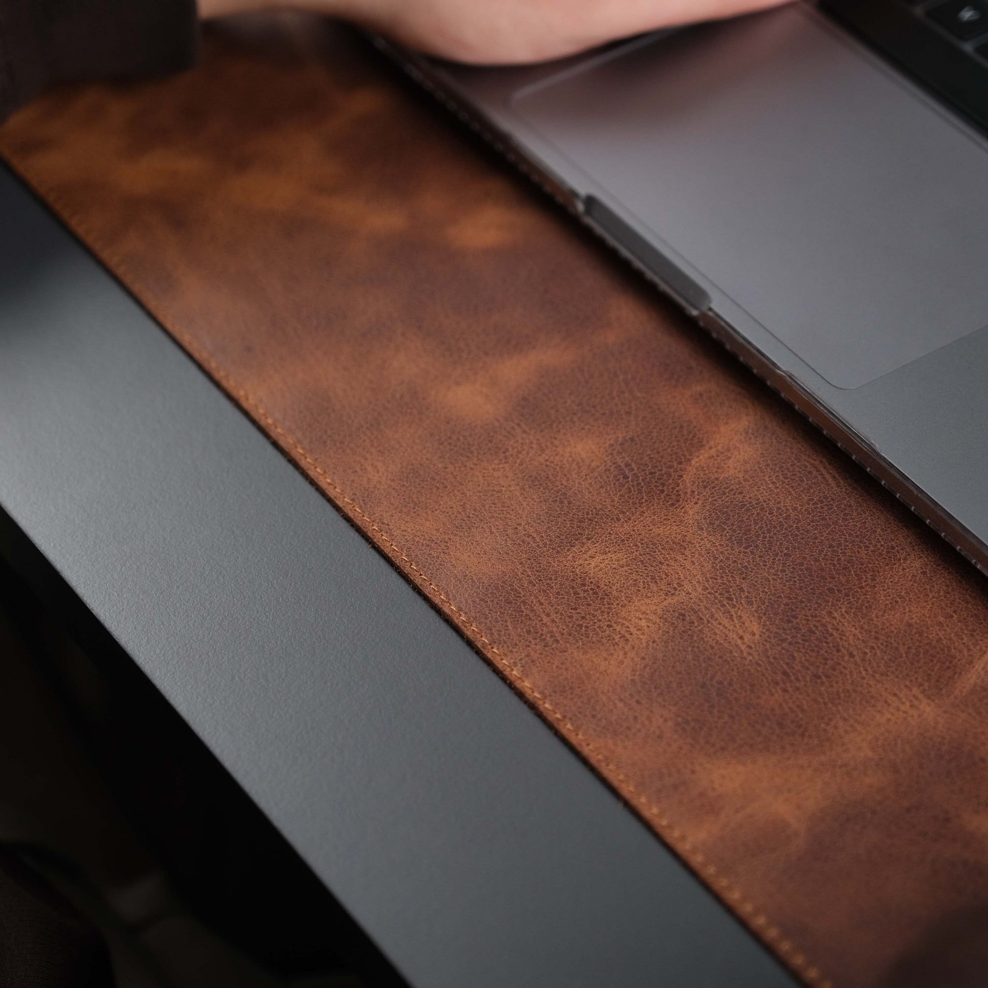 Jersey Antic Tan Leather Desk Pad for Office and Home-5