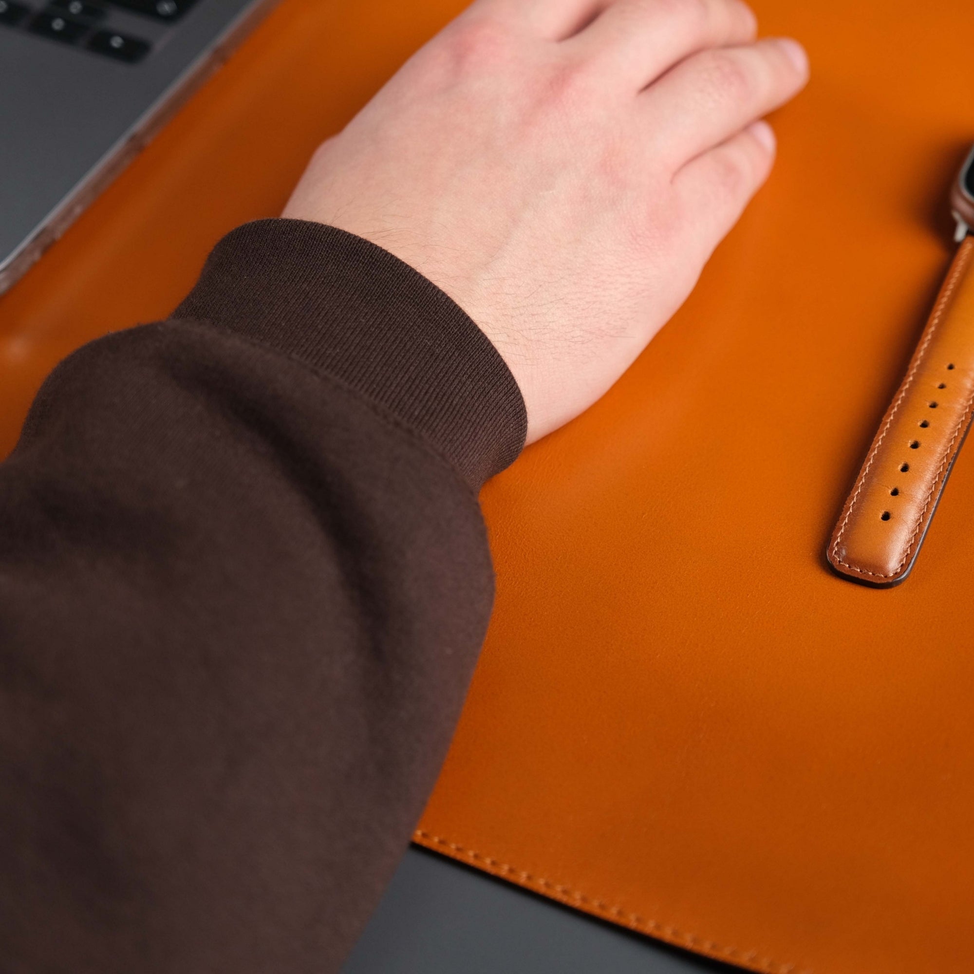 Jersey Tan Leather Desk Pad for Office and Home-6