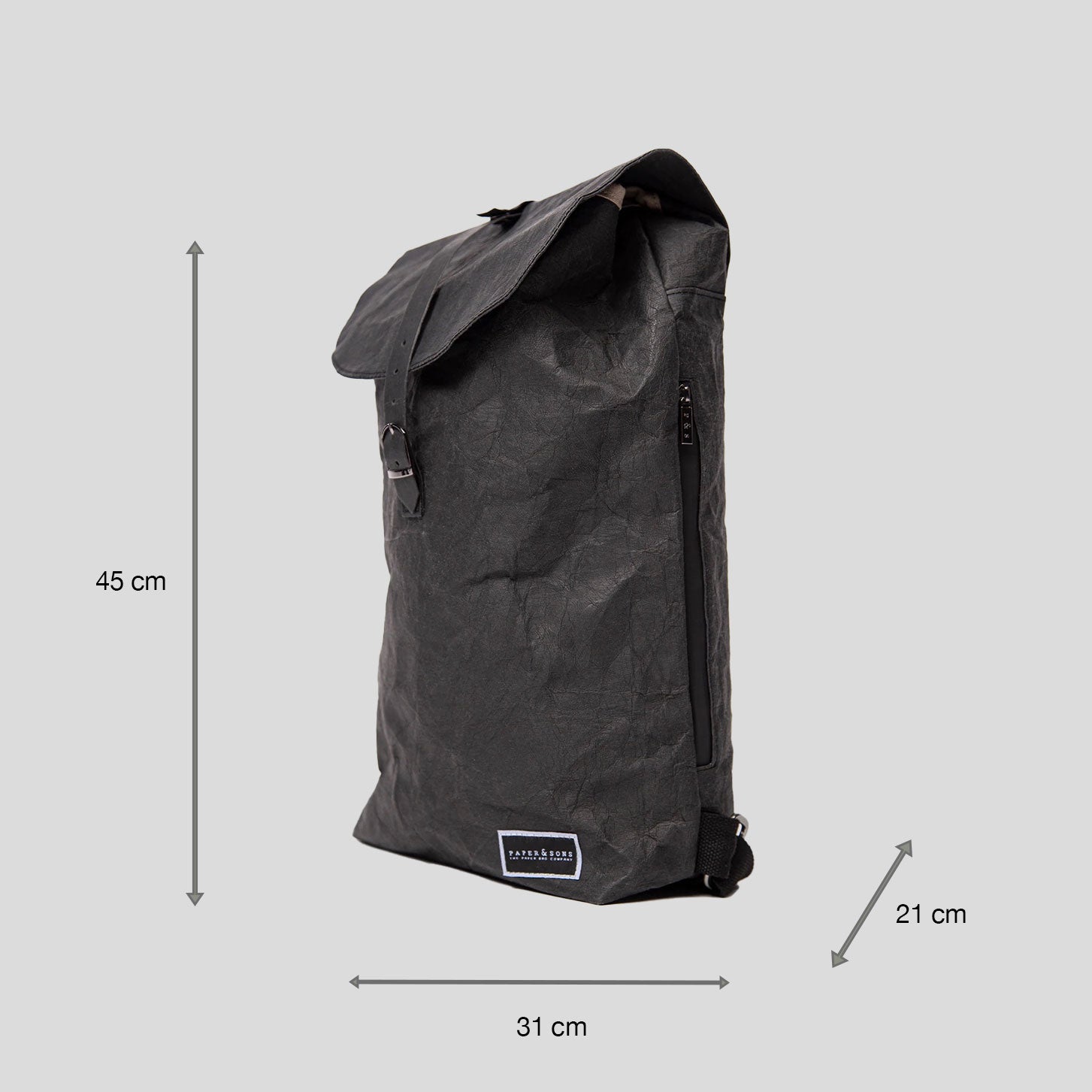 Big Oak Kraft Paper Backpack | Black Edition-4