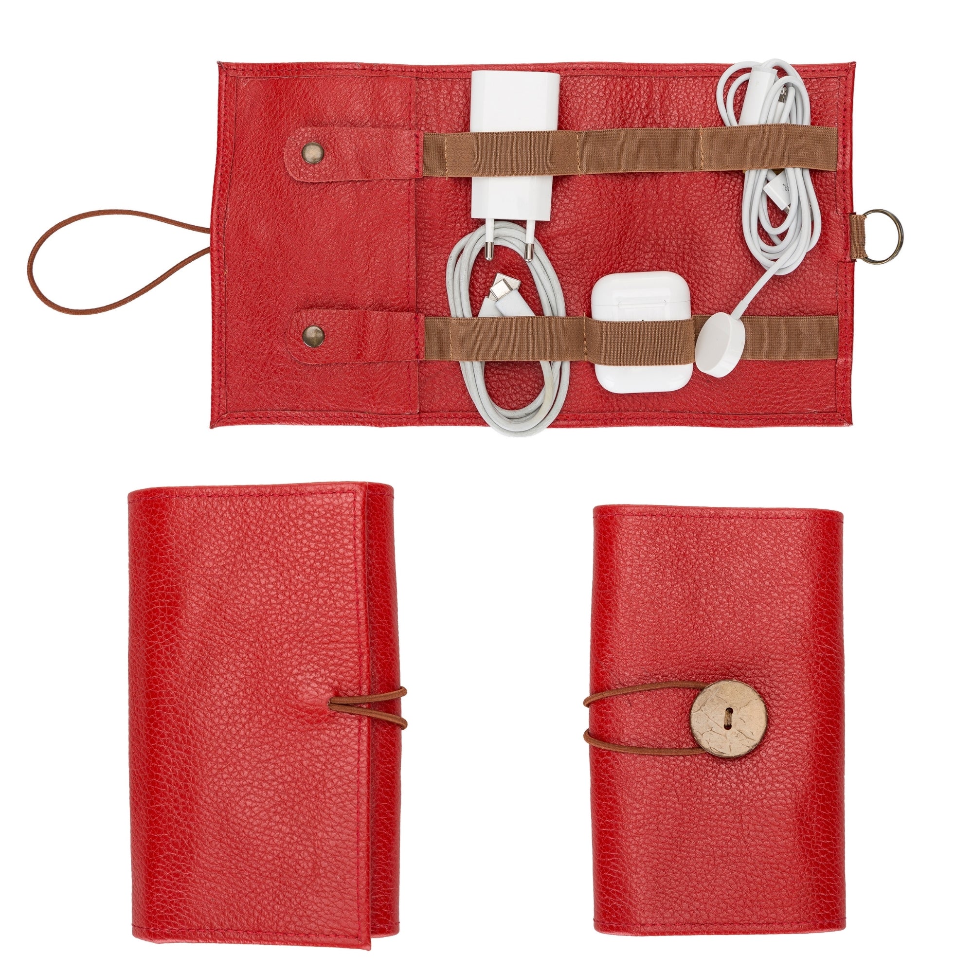 Salida Travel Pouch and Premium Leather Cable Organizer-8