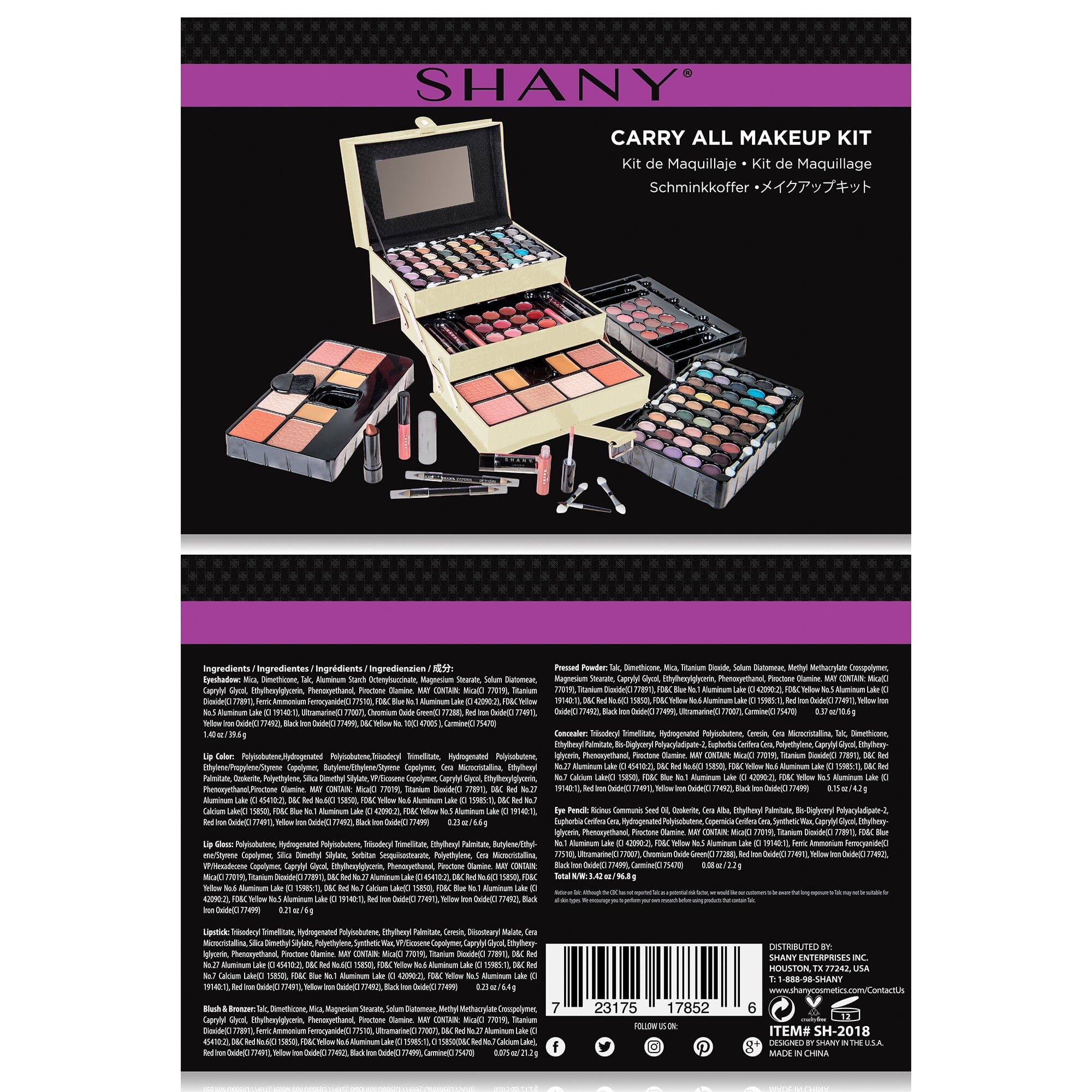 All In One Professional Makeup Kit with Makeup Storage-13