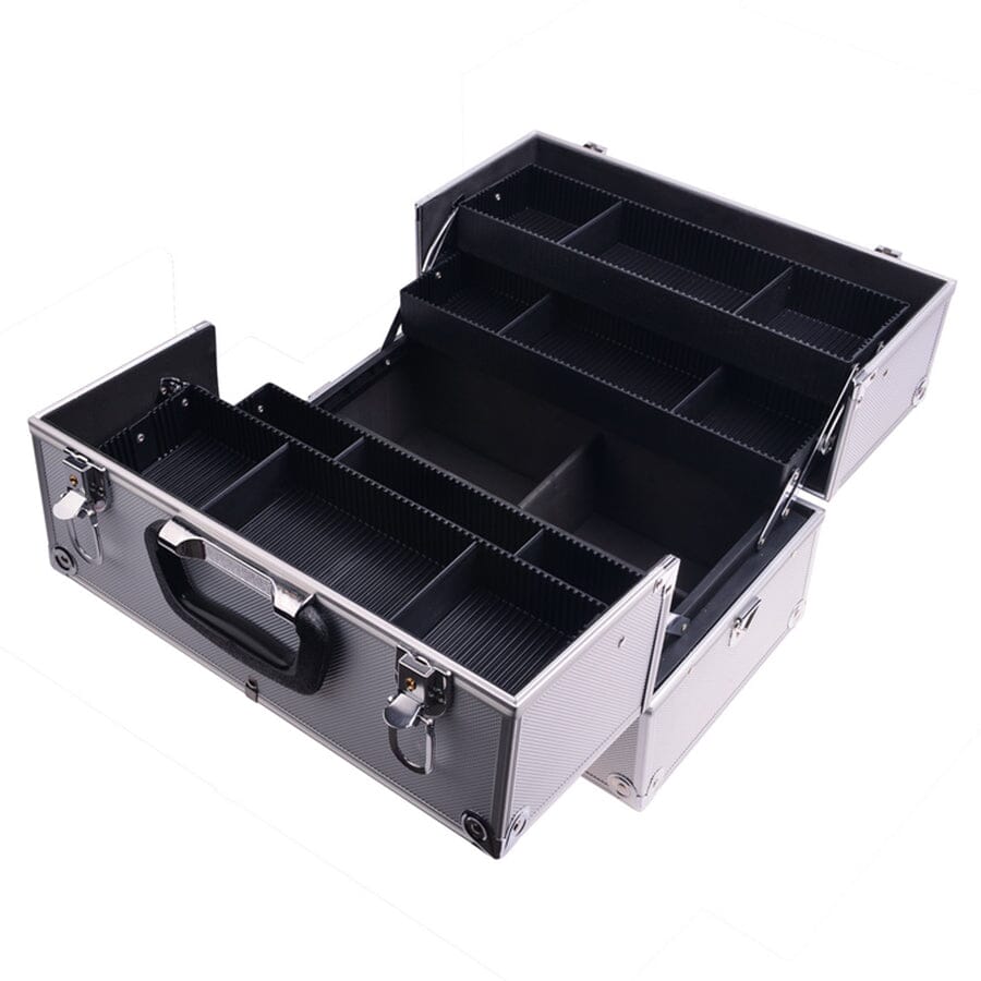 Essential Pro Makeup Train Case with Shoulder Strap and Locks-12