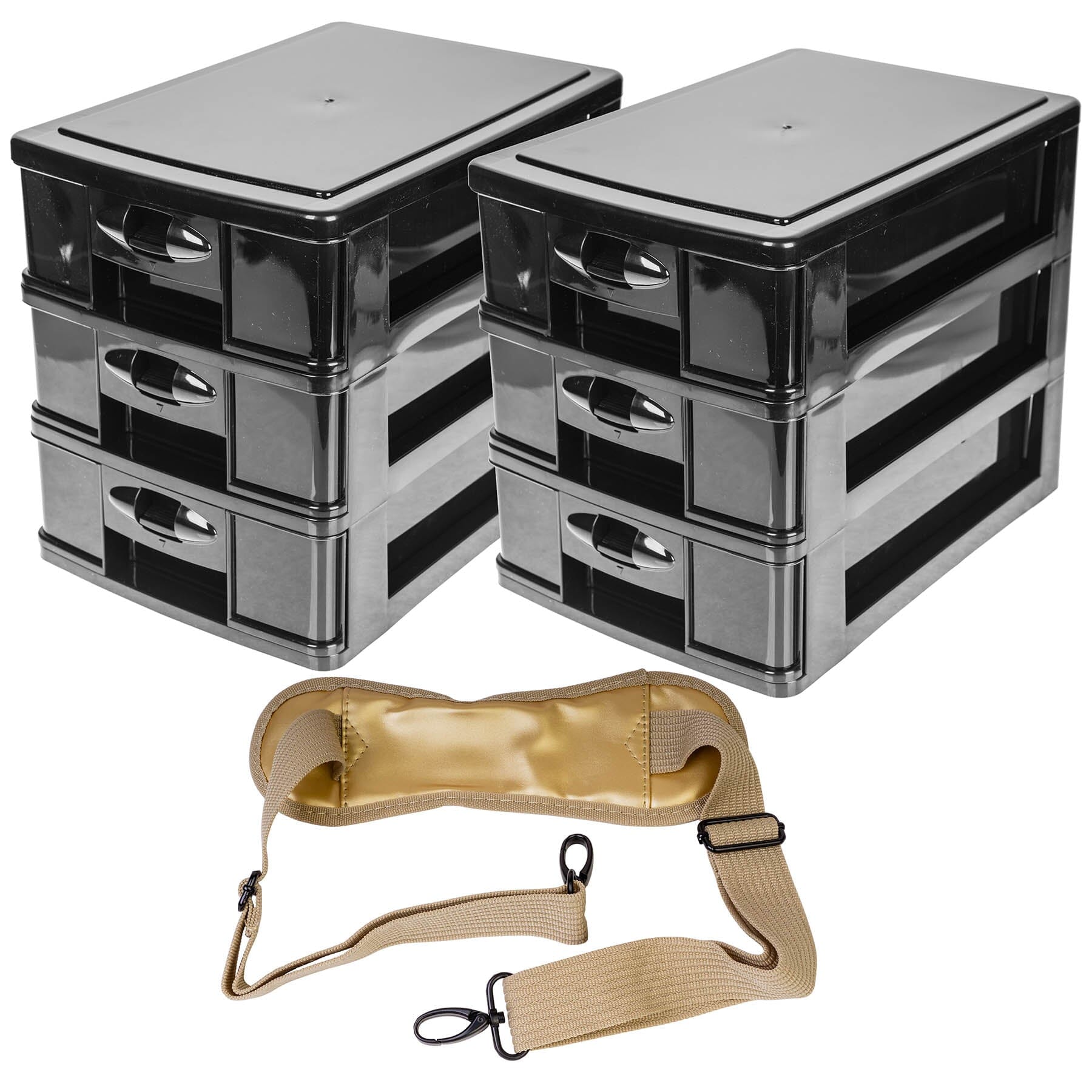 Makeup Artist Soft Rolling Trolley Cosmetic Case with Free Set of Mesh Bag-20