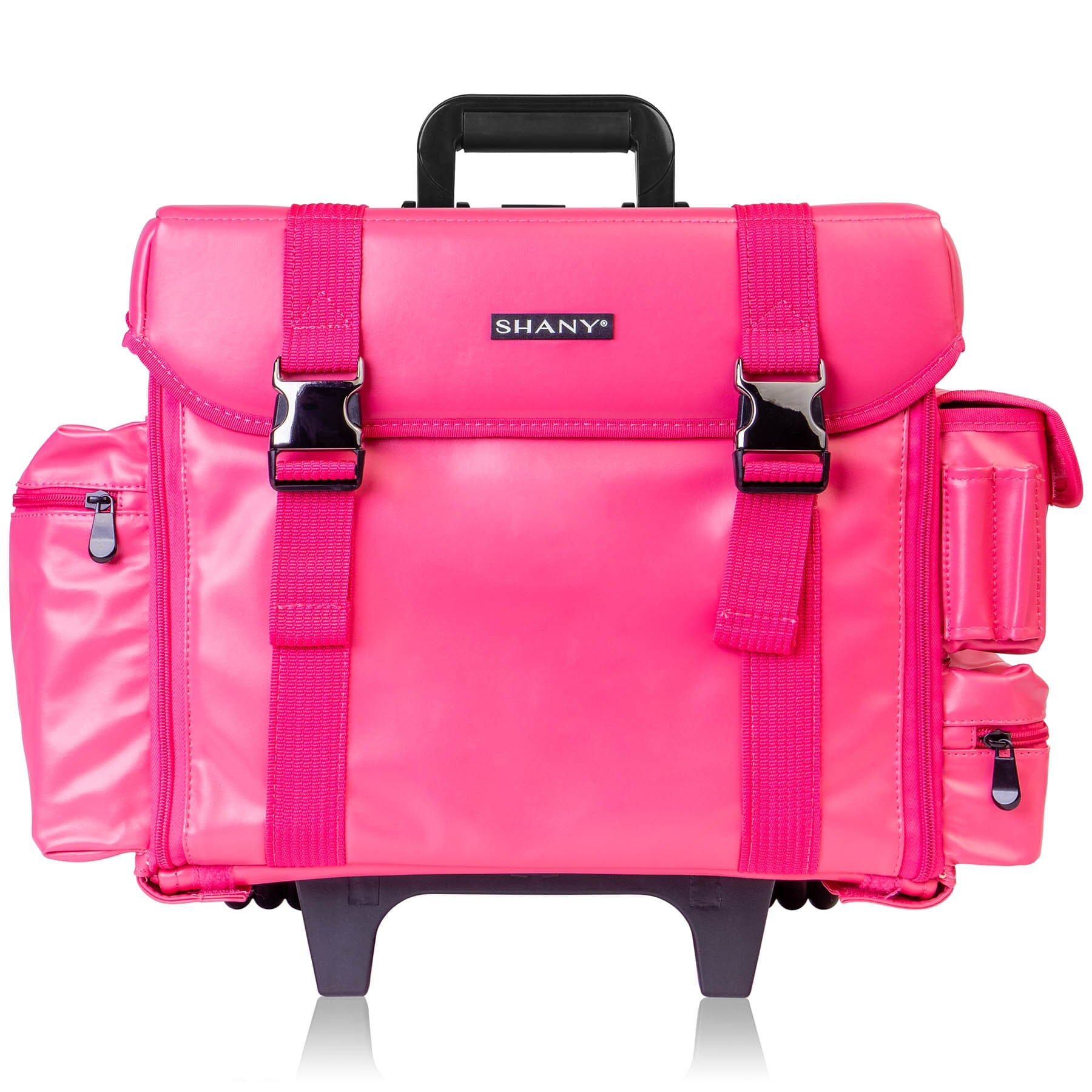 Makeup Artist Soft Rolling Trolley Cosmetic Case with Free Set of Mesh Bag-9