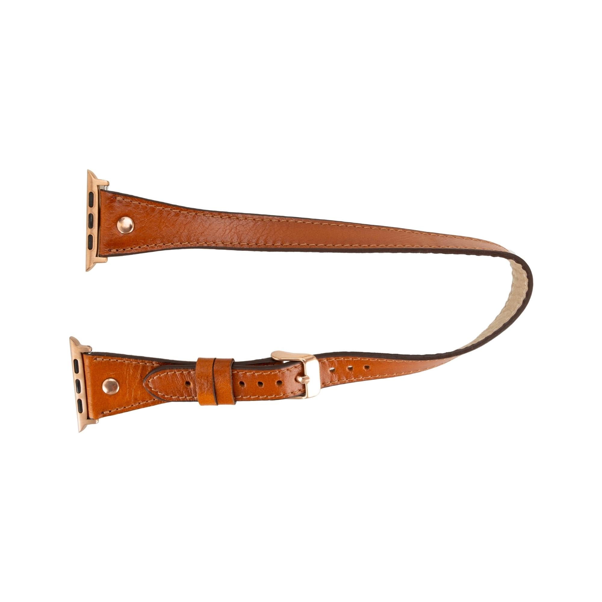 Vernon Double Tour Leather Bands for Apple Watch 9, Ultra 2 and SE-3