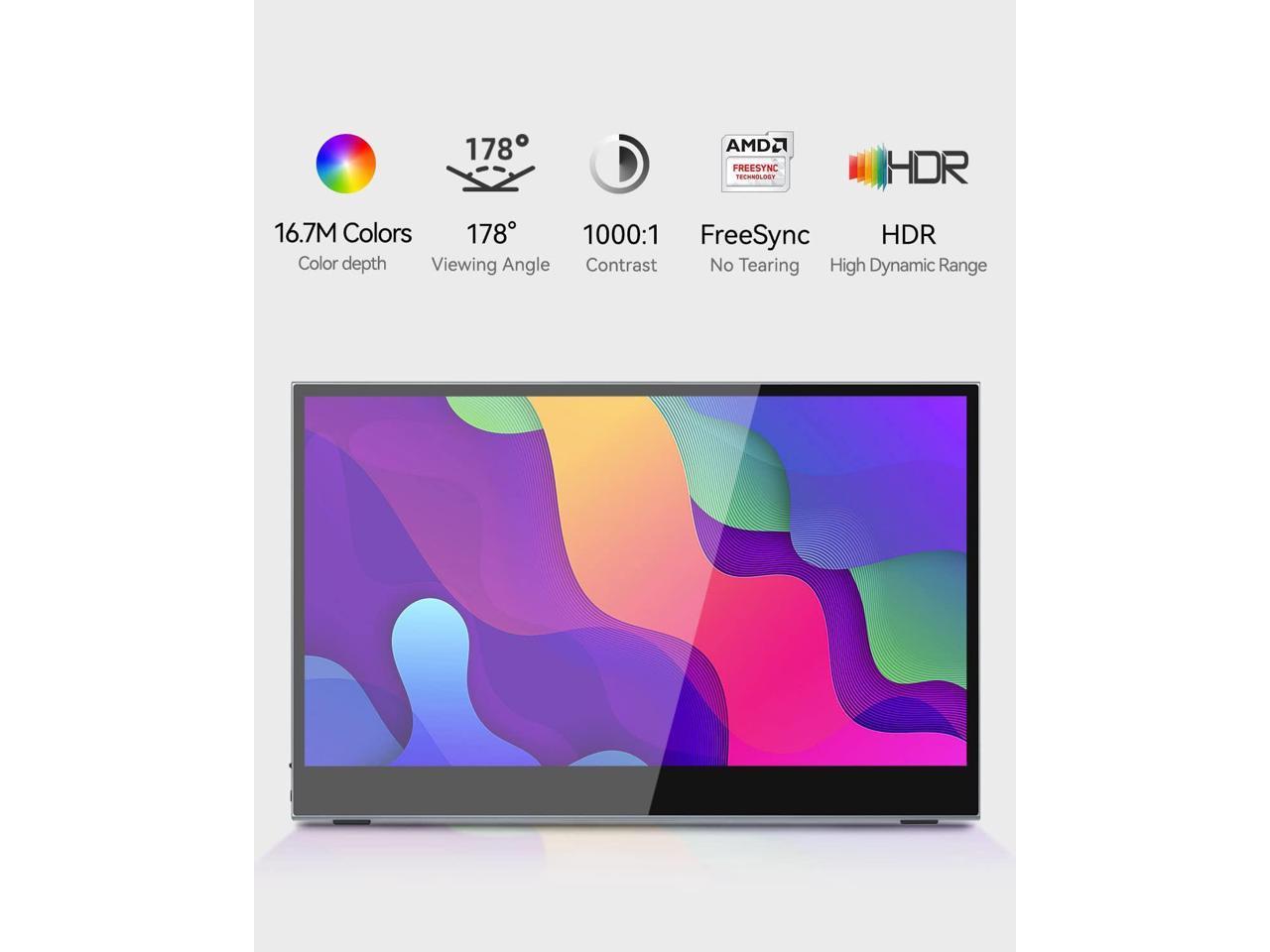 ReHisk RE-15.6TT - 15.6'' FHD Portable Monitor 1080P IPS Touch Screen Monitor-2