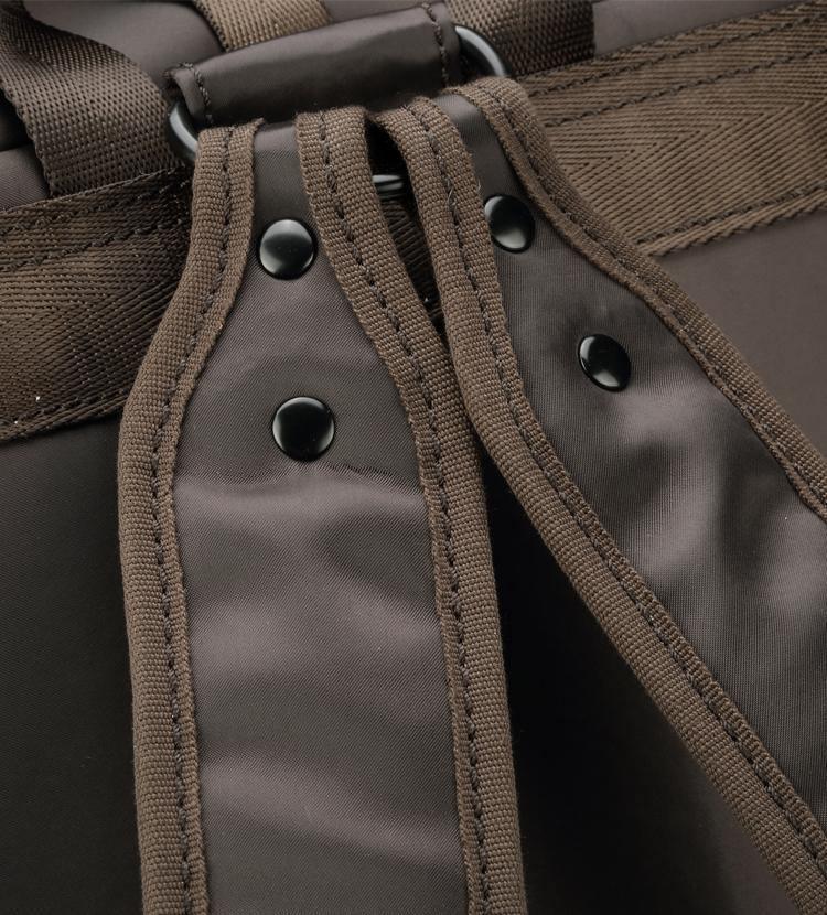 TRP0523 Troop London Heritage Nylon Roll Top Backpack, Laptop Backpack-7