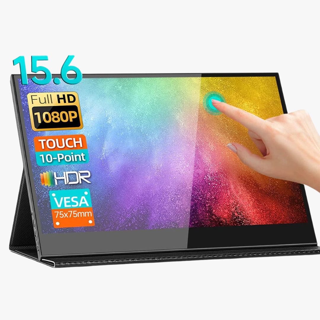 ReHisk RE-15.6TT - 15.6'' FHD Portable Monitor 1080P IPS Touch Screen Monitor-0