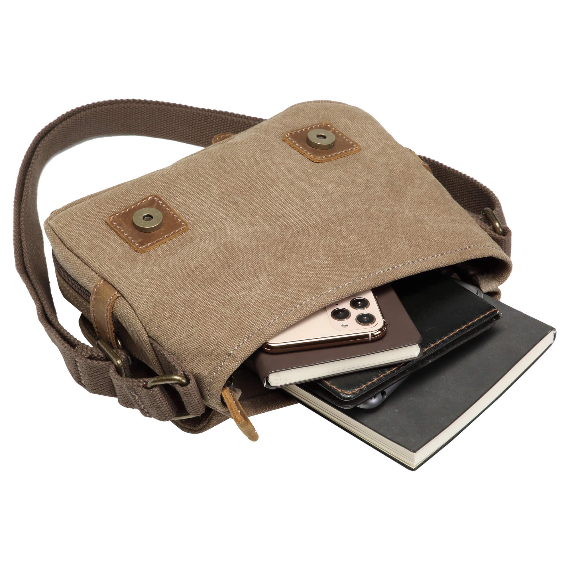 TRP0111 Troop London Classic Canvas Across Body Bag Travel Bag-9